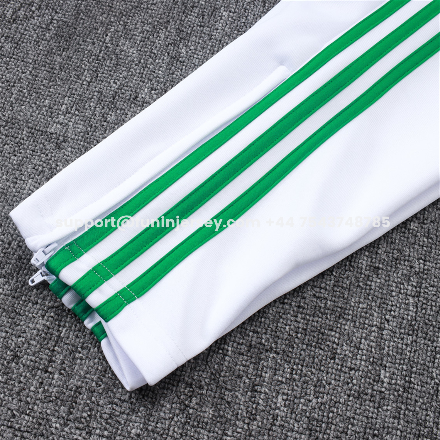 Funinjersey-Senegal 2026 Jacket Training Tracksuit - White With Green Jackets & Pants