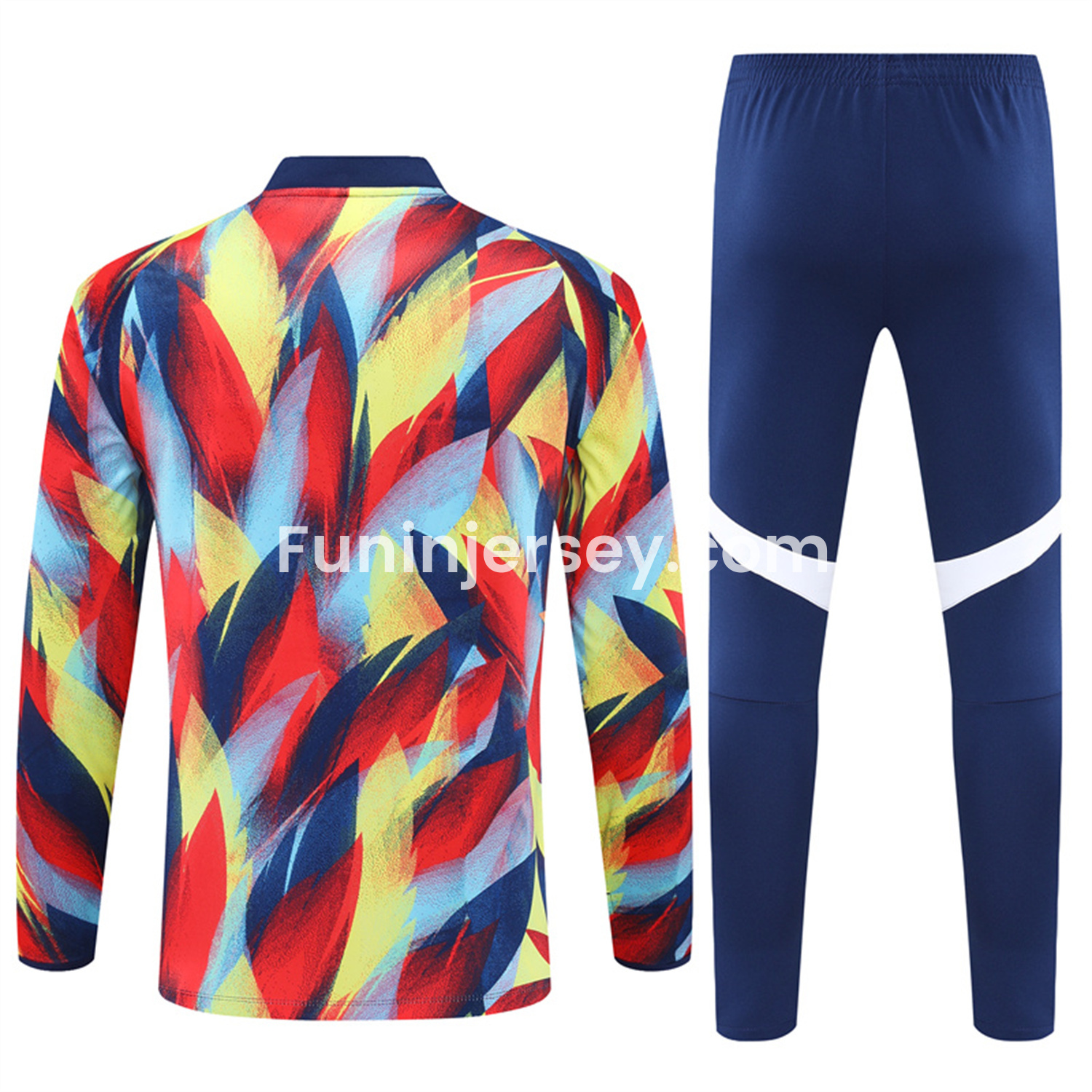 Funinjersey-Arsenal 25-26 Long Sleeves Training Set - Colorful Camouflage Top & Royal Blue Pants