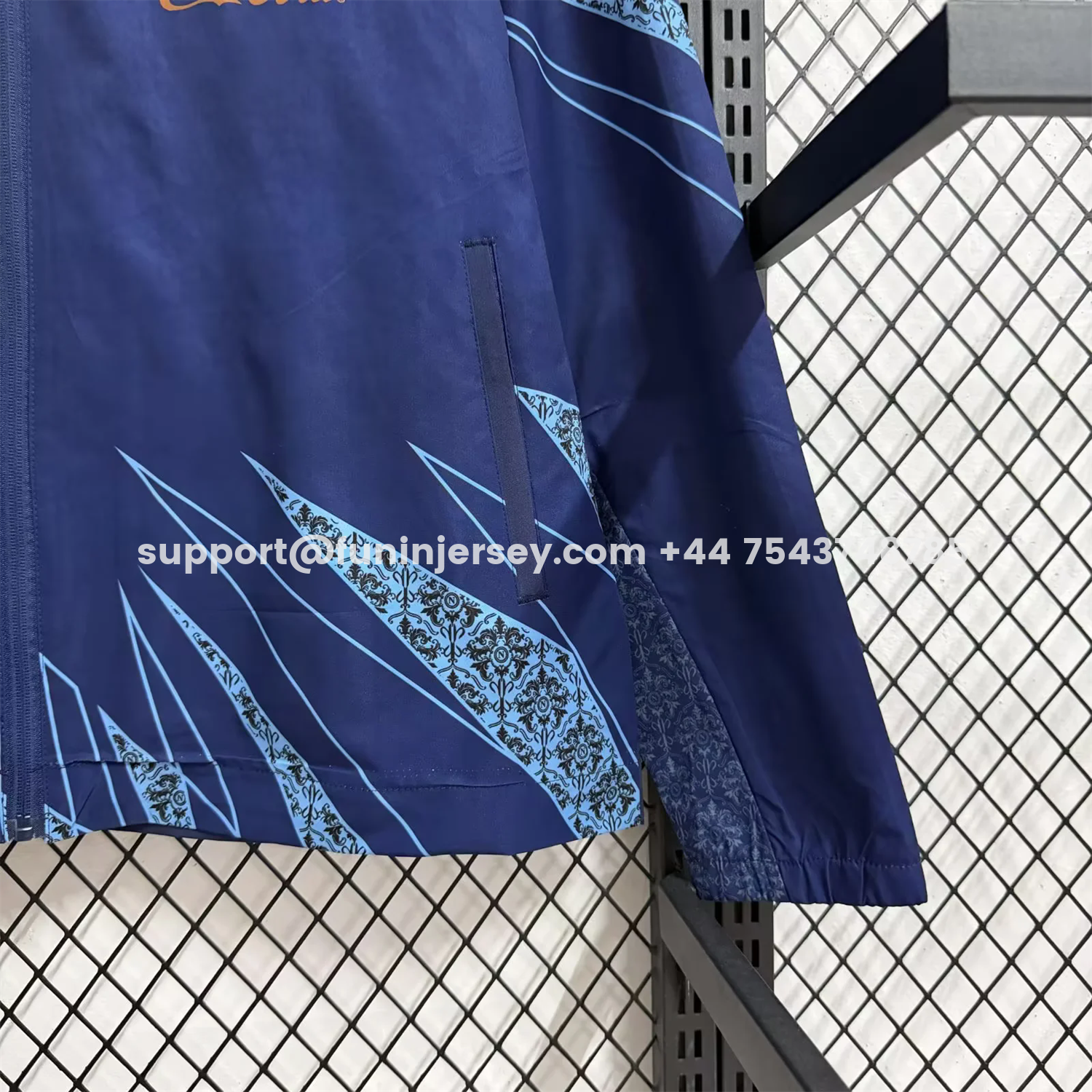Funinjersey-Napoli 25-26 Cocacola Windbreaker Jacket - Dark Blue