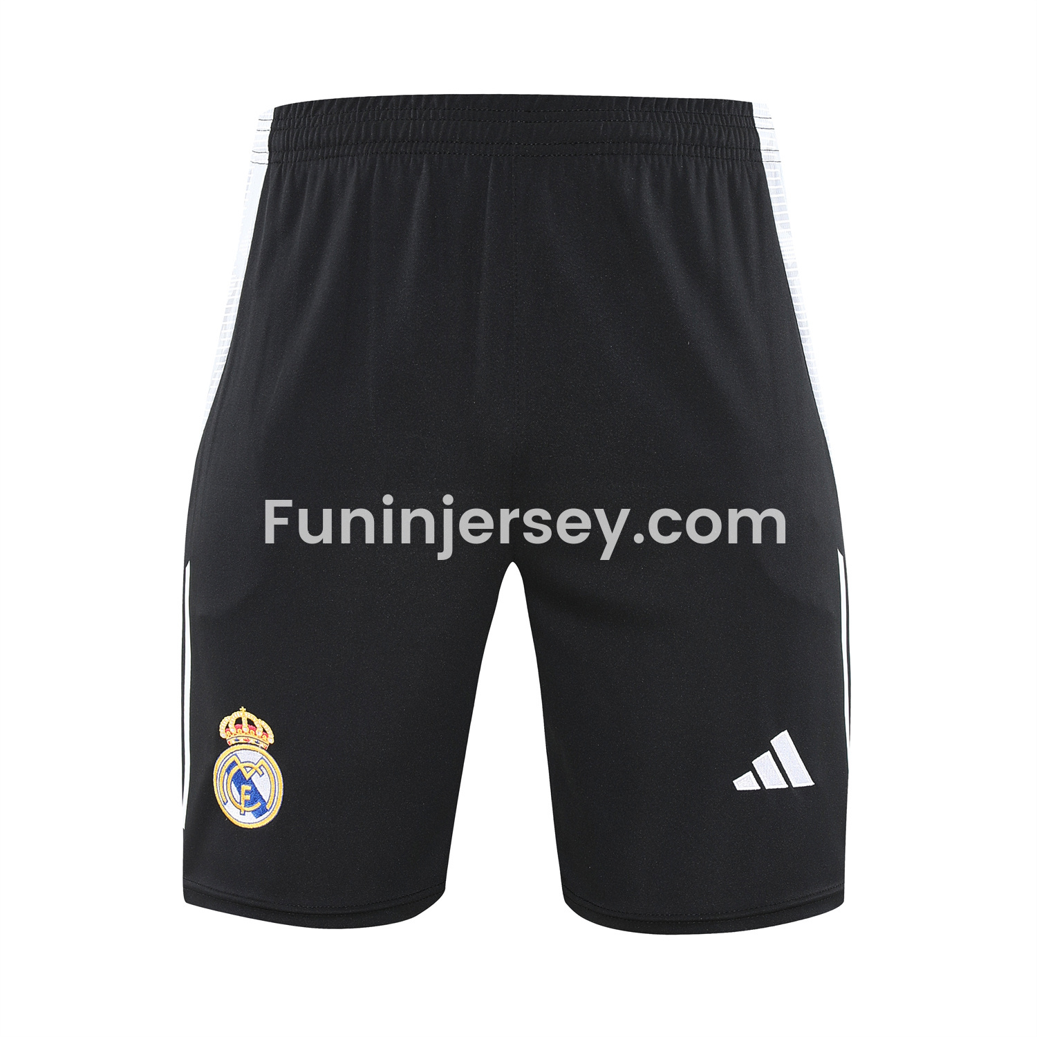 Funinjersey-Real Madrid 25-26 Short-Sleeve Training Set - Green-Black Dragon Top & Black-White Shorts