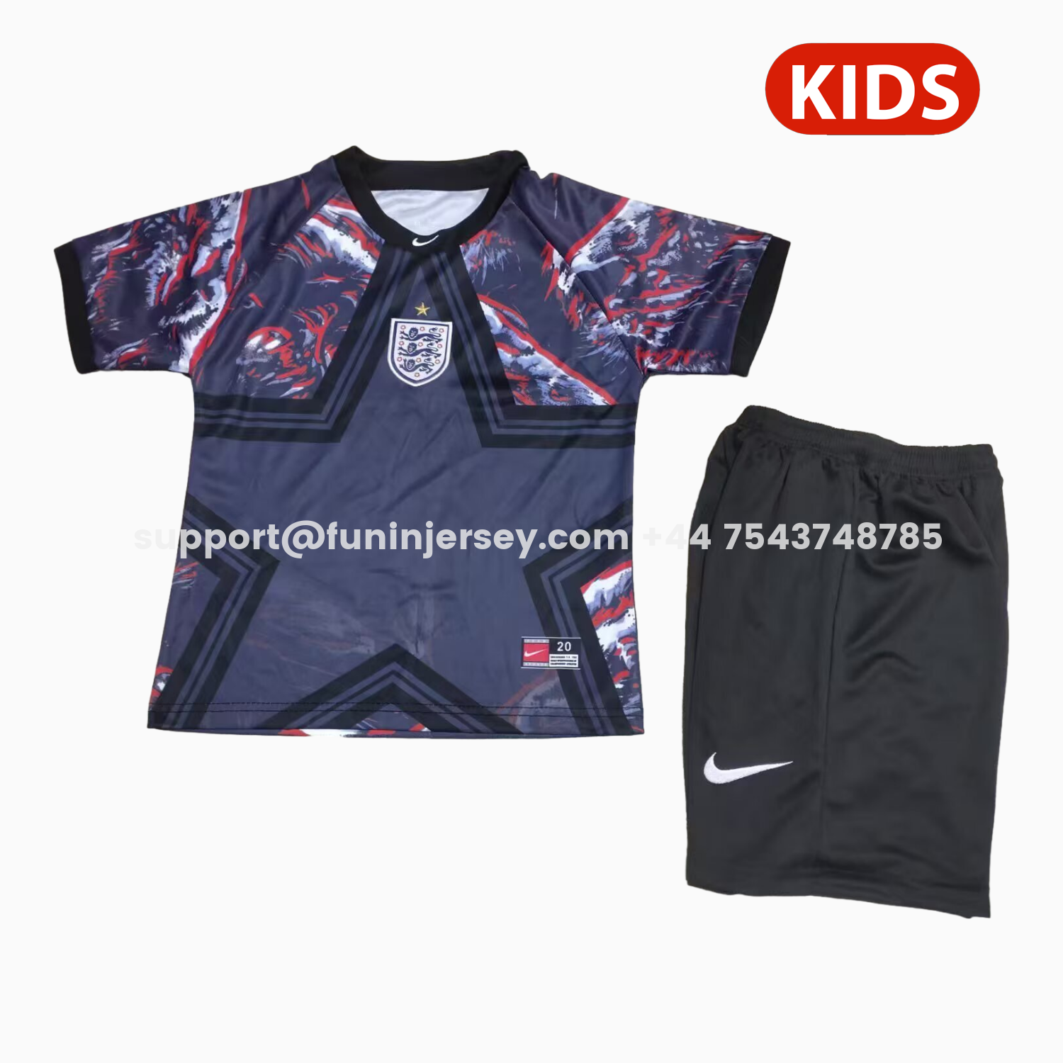 Funinjersey-England 2026 Hollywood Goalkeeper Special Kids Kit