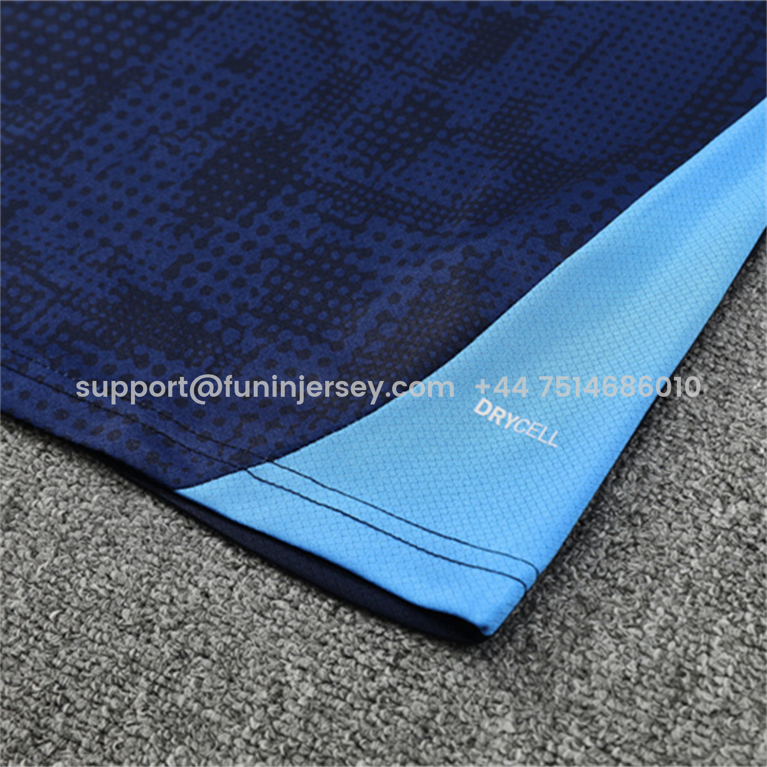 Funinjersey-Marseille 25-26 Kids Short-Sleeve Training Set - Royal Blue Top & Royal Blue Shorts