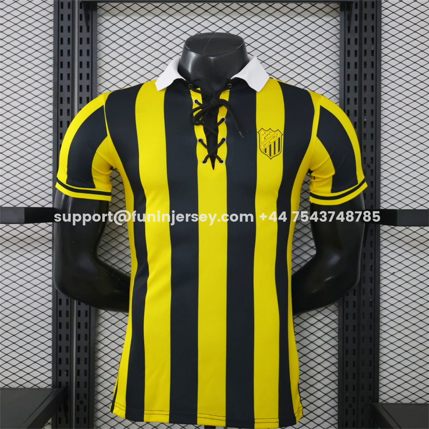 Funinjersey-Al Ittihad Jeddah United 26-27 Yellow Black Stripes Special Jersey - Player Version