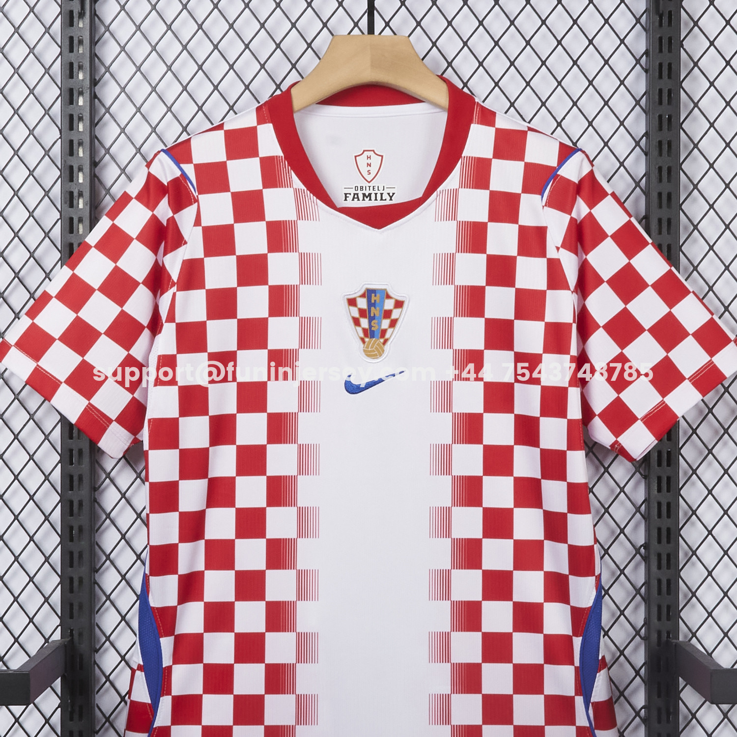 Funinjersey-Croatia 2026 Home White And Red Jersey - Fans Version