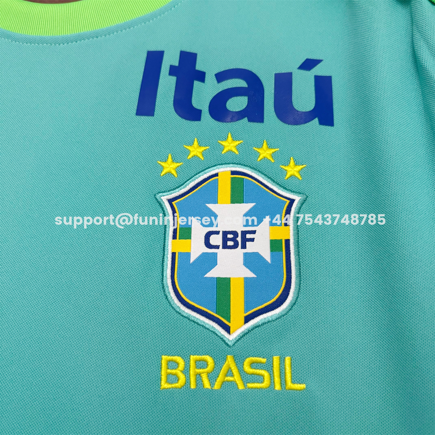 Funinjersey-Brazil 2026 Tiffany Blue Training Jersey - Fans Version