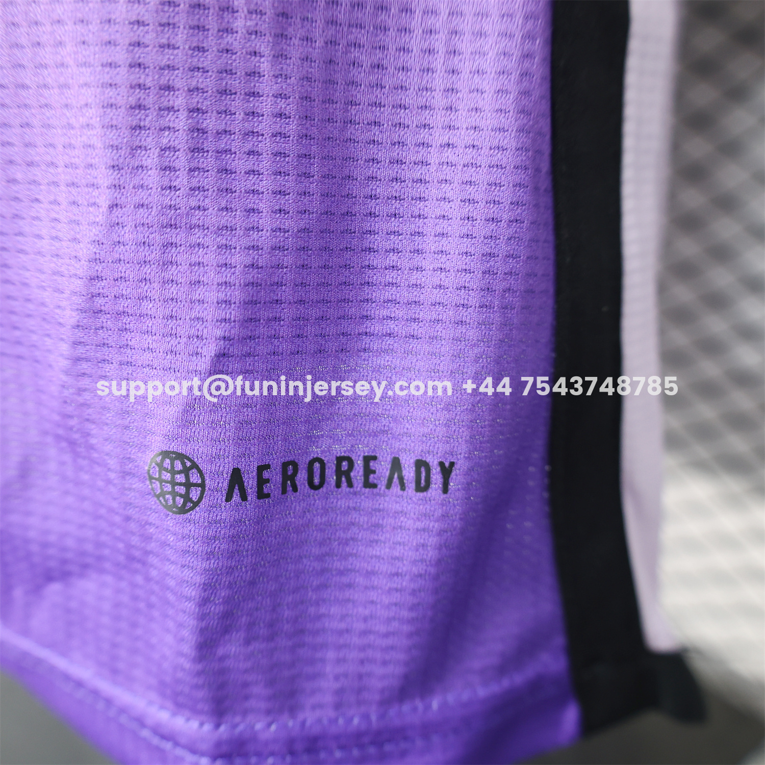 Funinjersey-Algeria 25-26 White-purple Gradient Jersey with Black Chest Text - Player Version