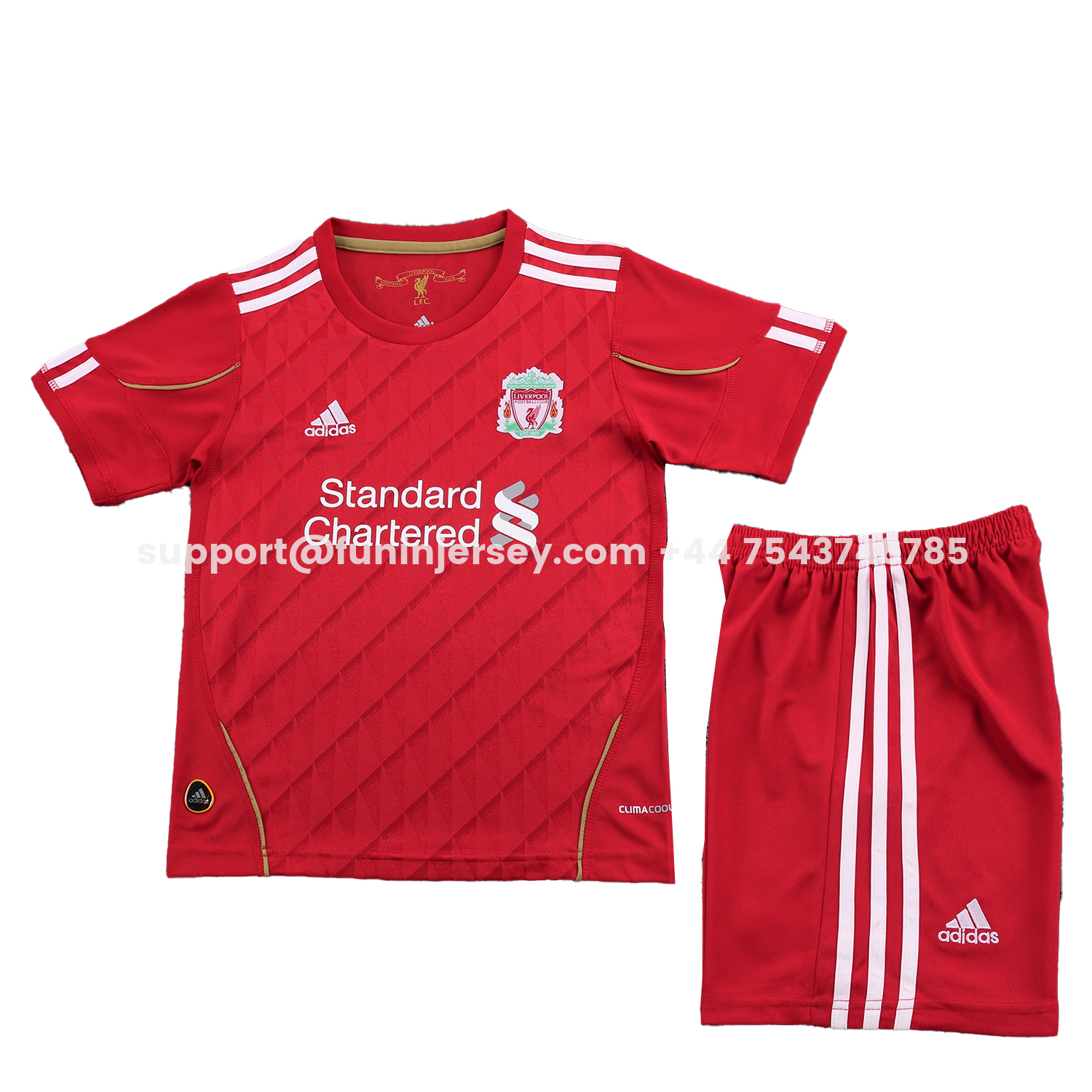 Funinjersey-Retro Liver.pool 2010-11 Home Kids Kit