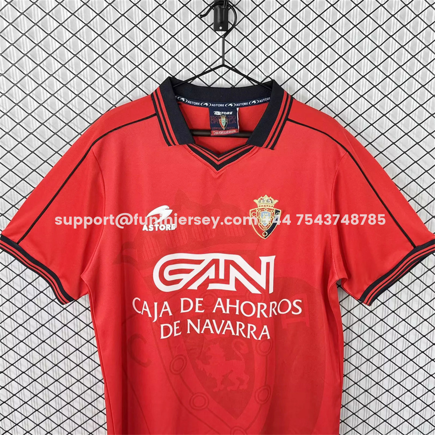 Funinjersey-Retro Osasuna 1998-99 Home Jersey