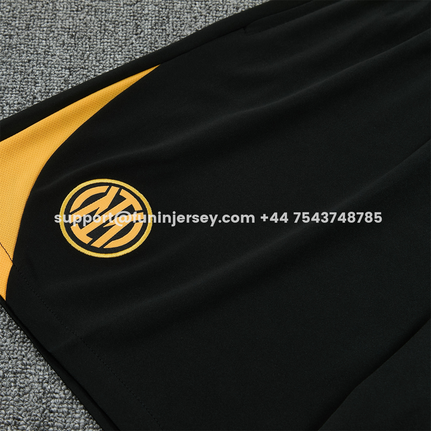 Funinjersey-Inter Milan 25-26 Vest Training Set - Black And Grey Top & Pants