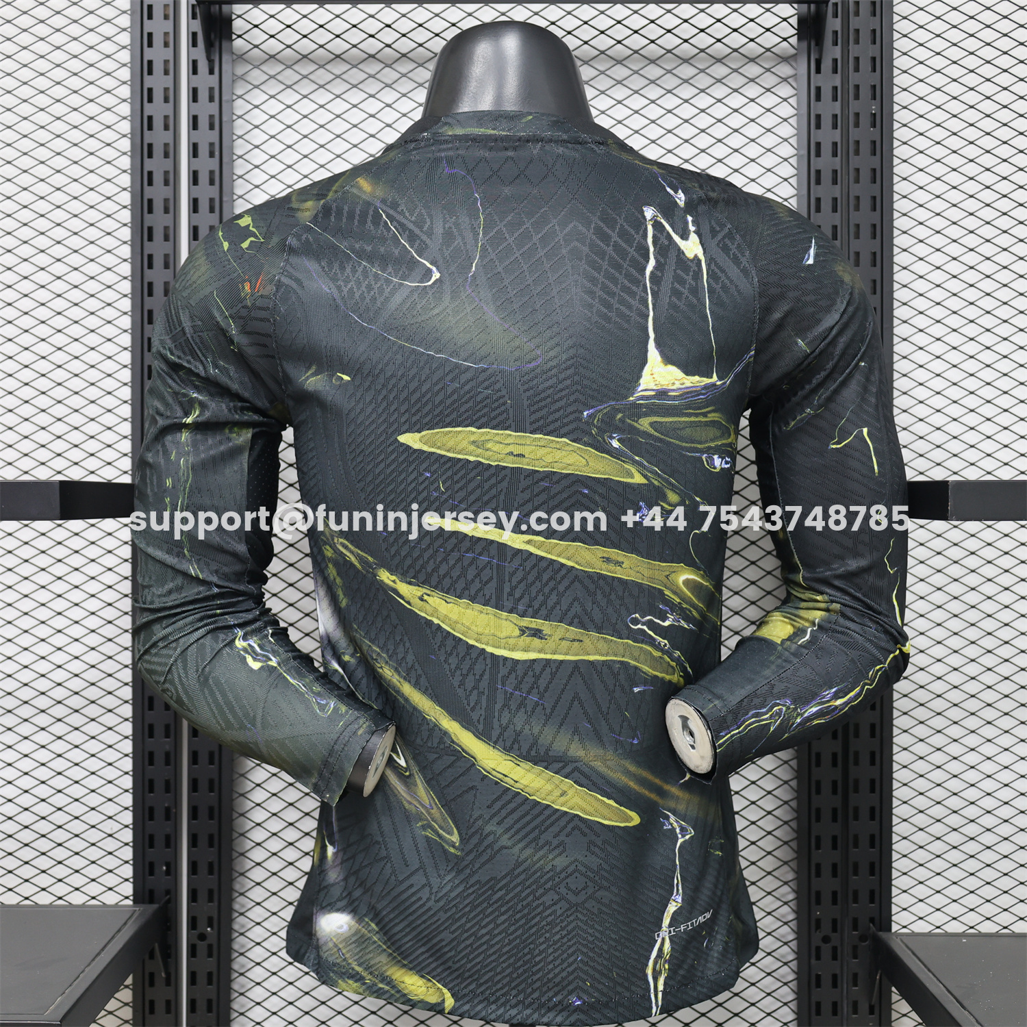 Funinjersey-Paris Saint-Germain PSG 25-26 Night Version Fifth Long Sleeves Jersey - Player Version