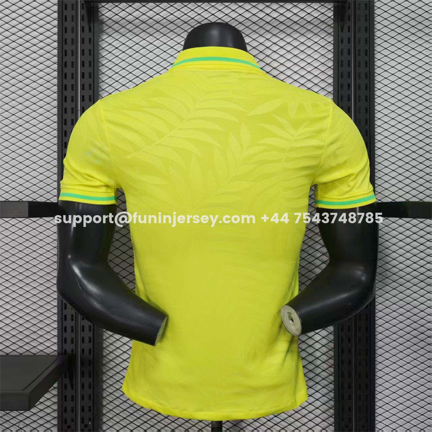 Funinjersey-Brazil 25-26 Fern Yellow Polo Jersey - Player Version
