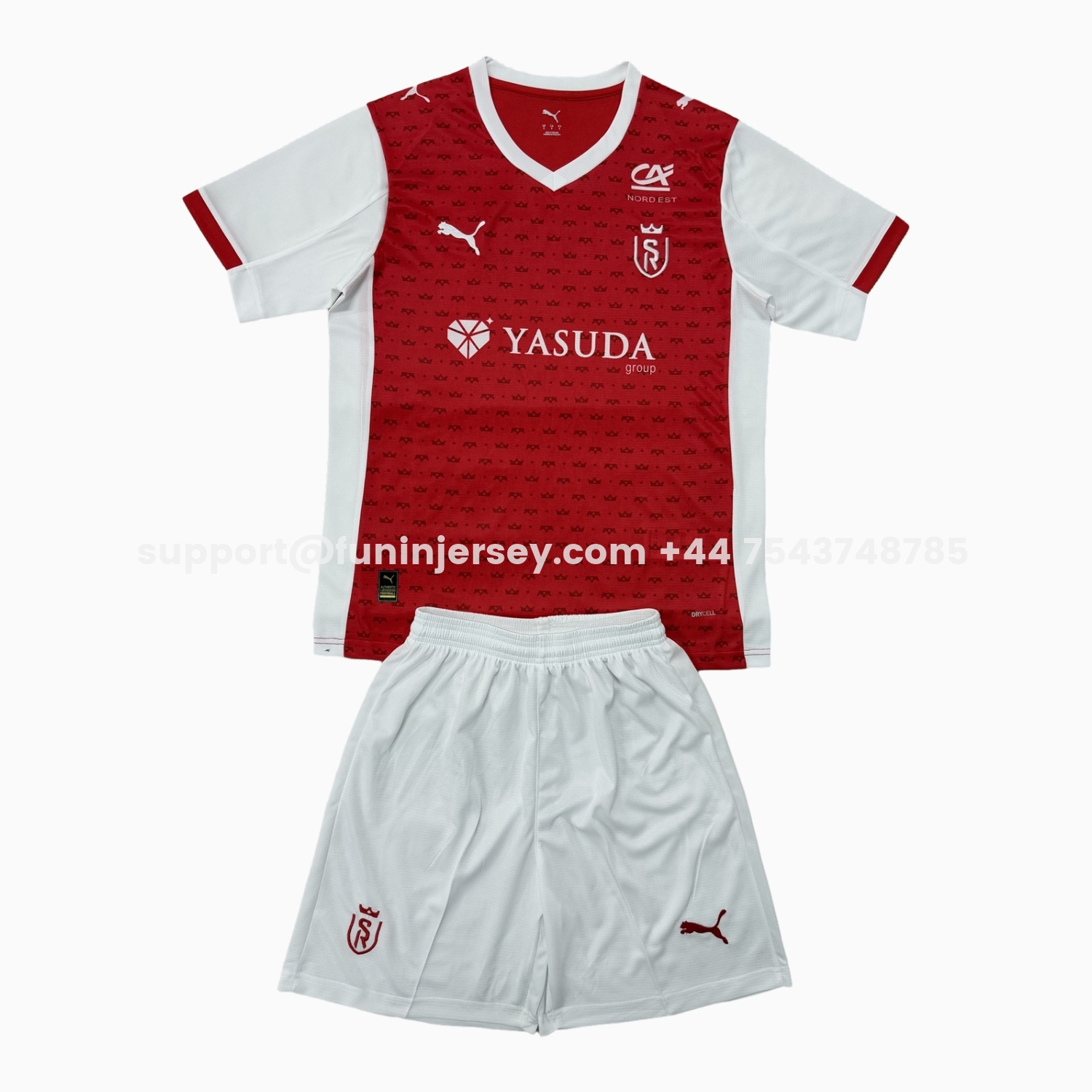 Funinjersey-Stade Reims 25-26 Home Kids Kit