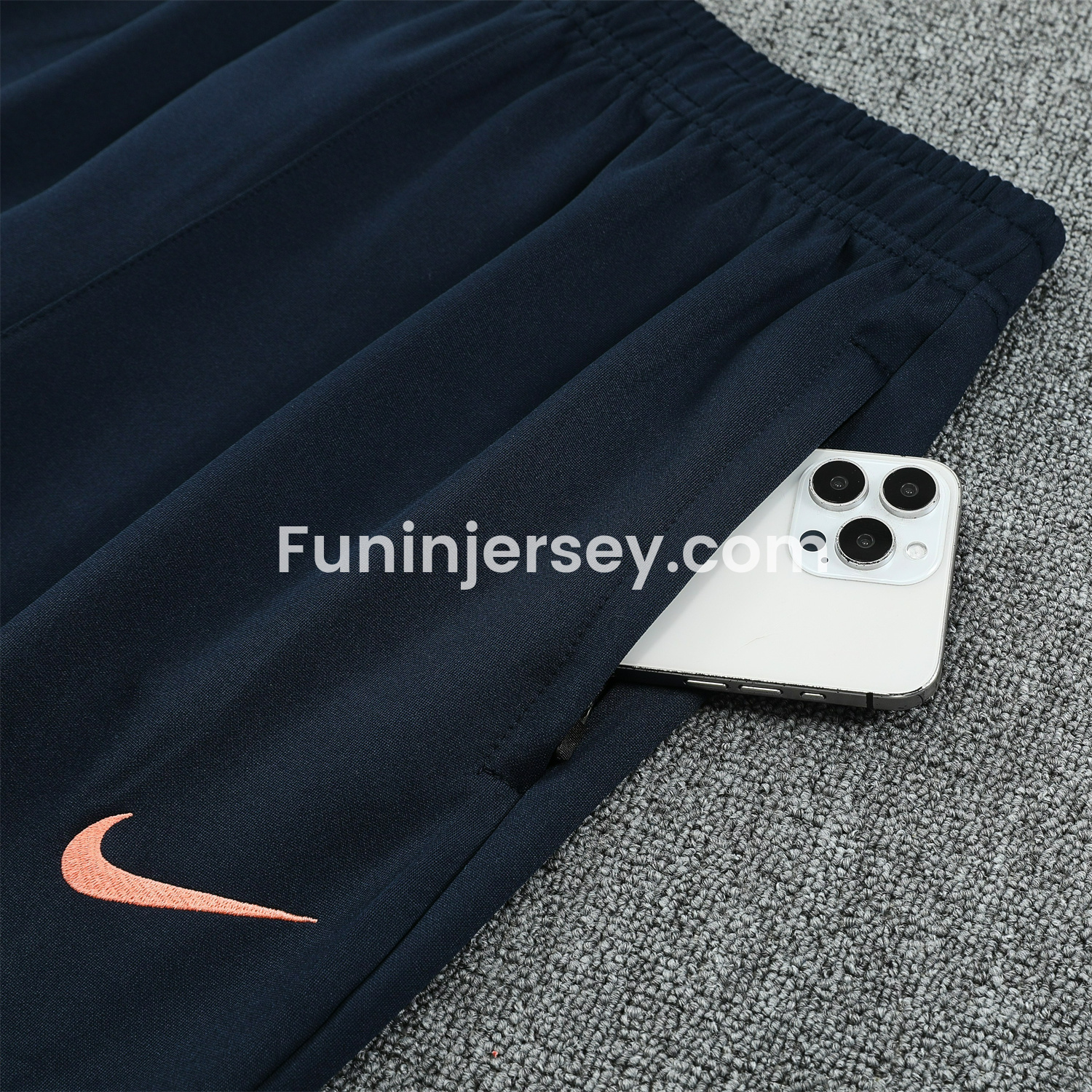 Funinjersey-Barcelona 25-26 Jacket Training Tracksuit - Black Orange Jackets & Black Pants