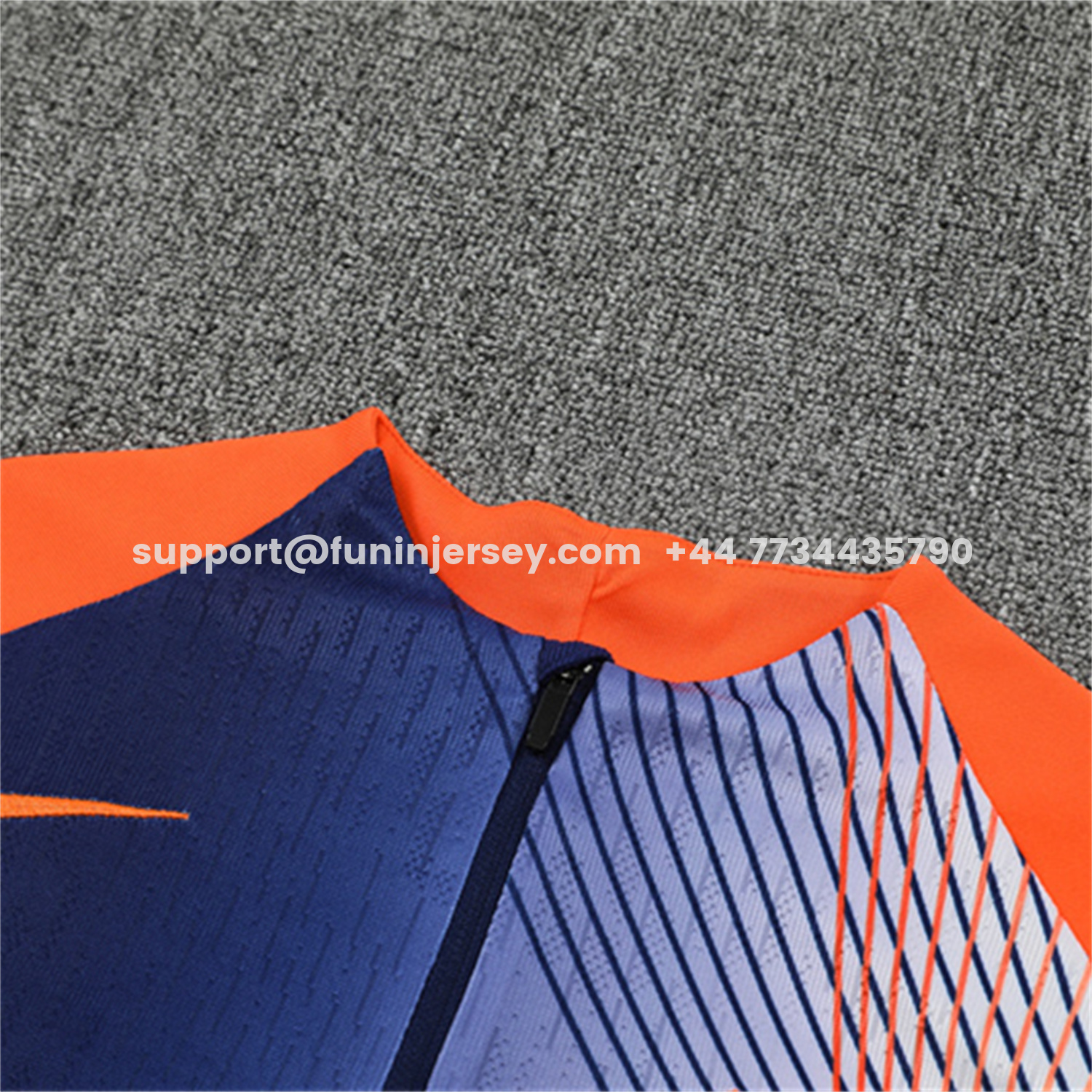 Funinjersey-Barcelona 25-26 Kids Long Sleeve Training Set - Red Blue Line Top & Blue Pants