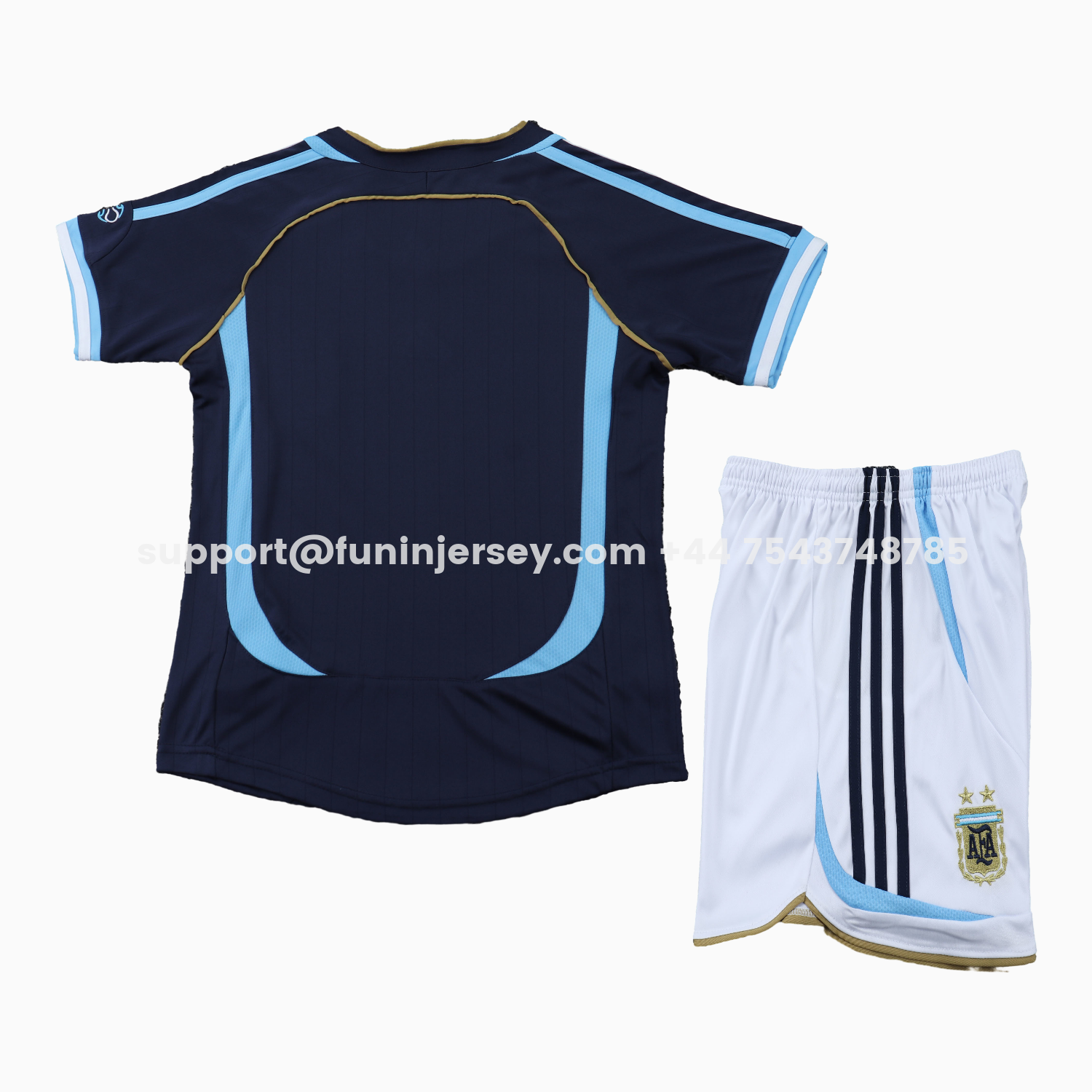 Funinjersey-Retro Argentina 2006 Away Kids Kit
