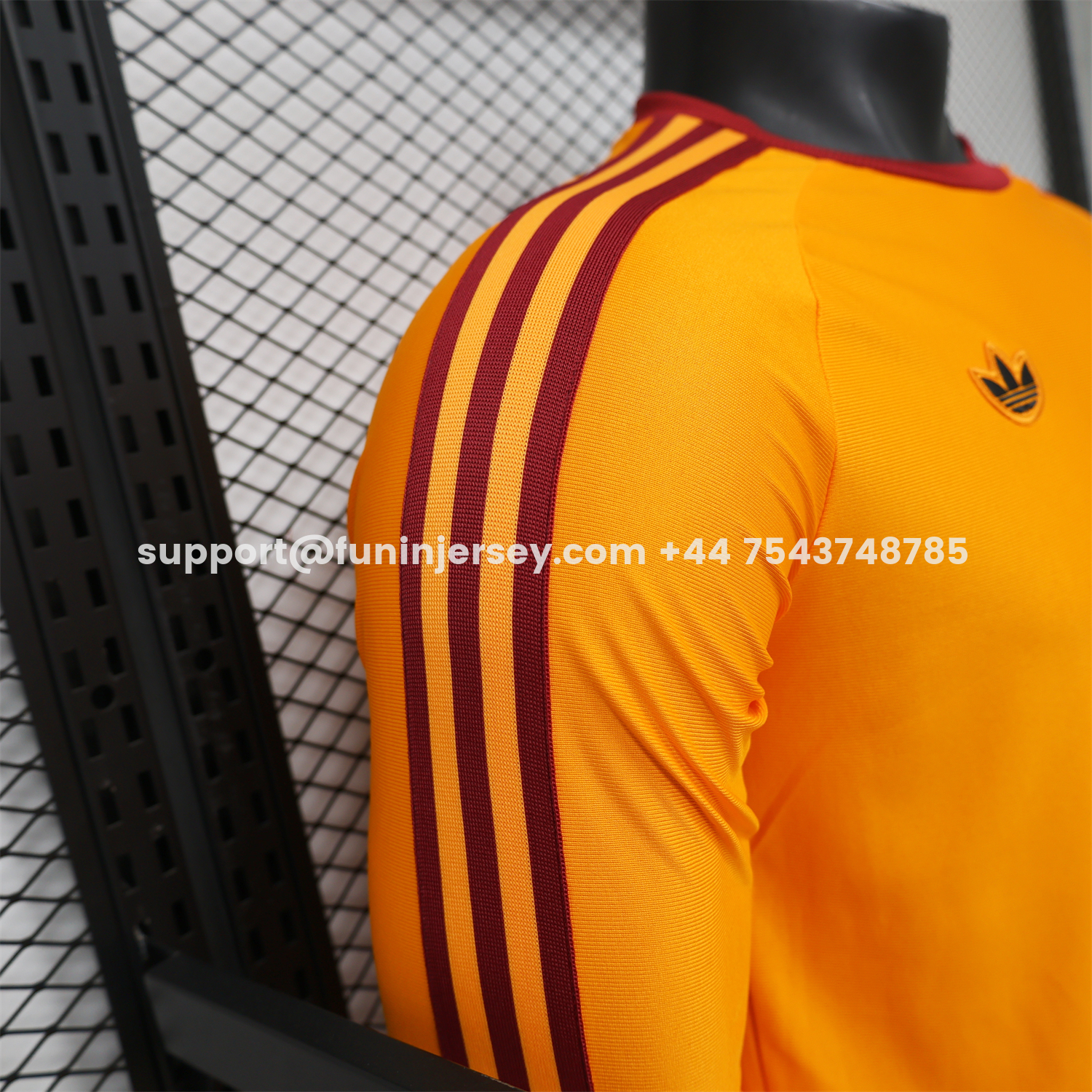 Funinjersey-AS Roma 25-26 Retro Casual Style Orange Special Long Sleeves Jersey - Player Version