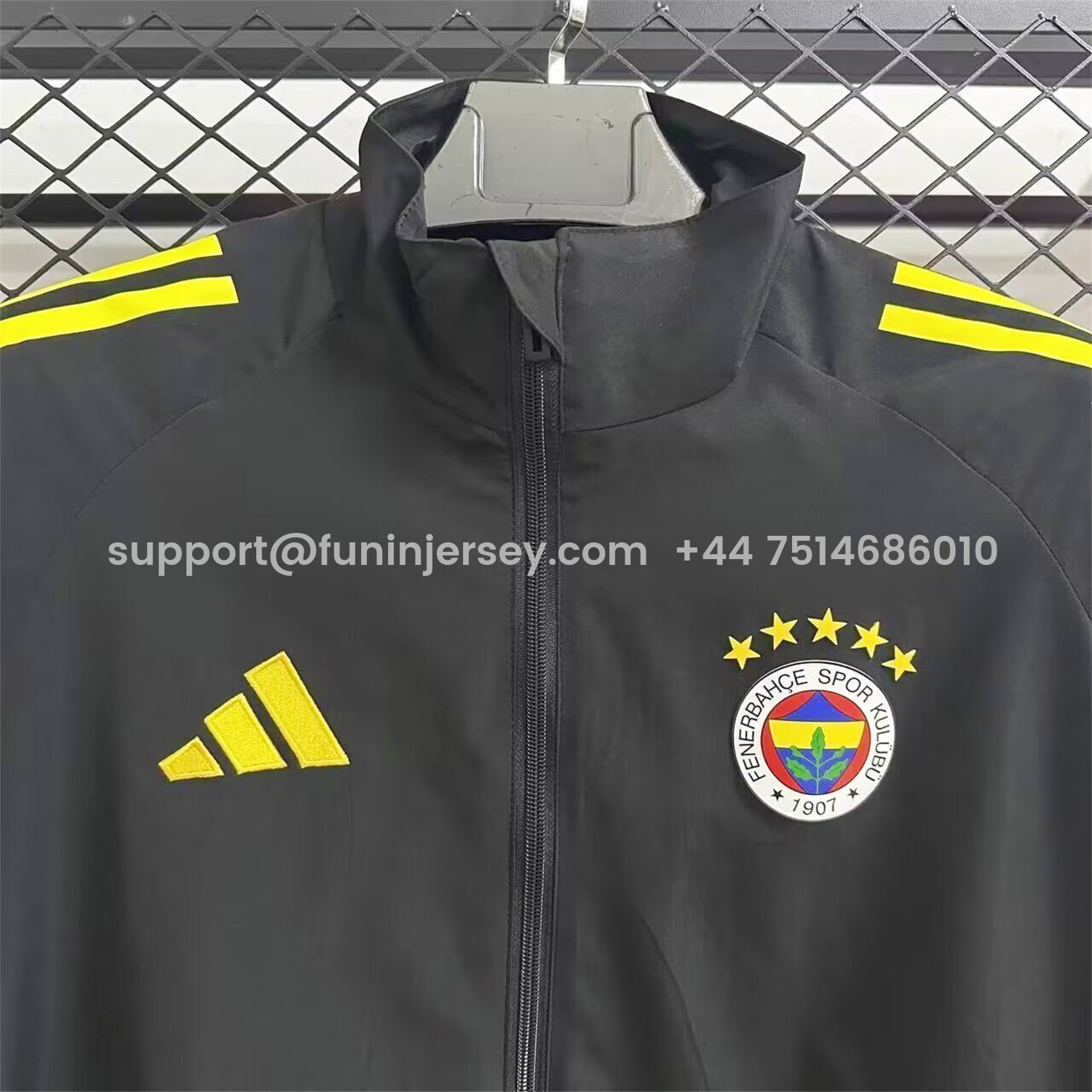 Funinjersey-Fenerbahce 25-26 Windbreaker Jacket - Black