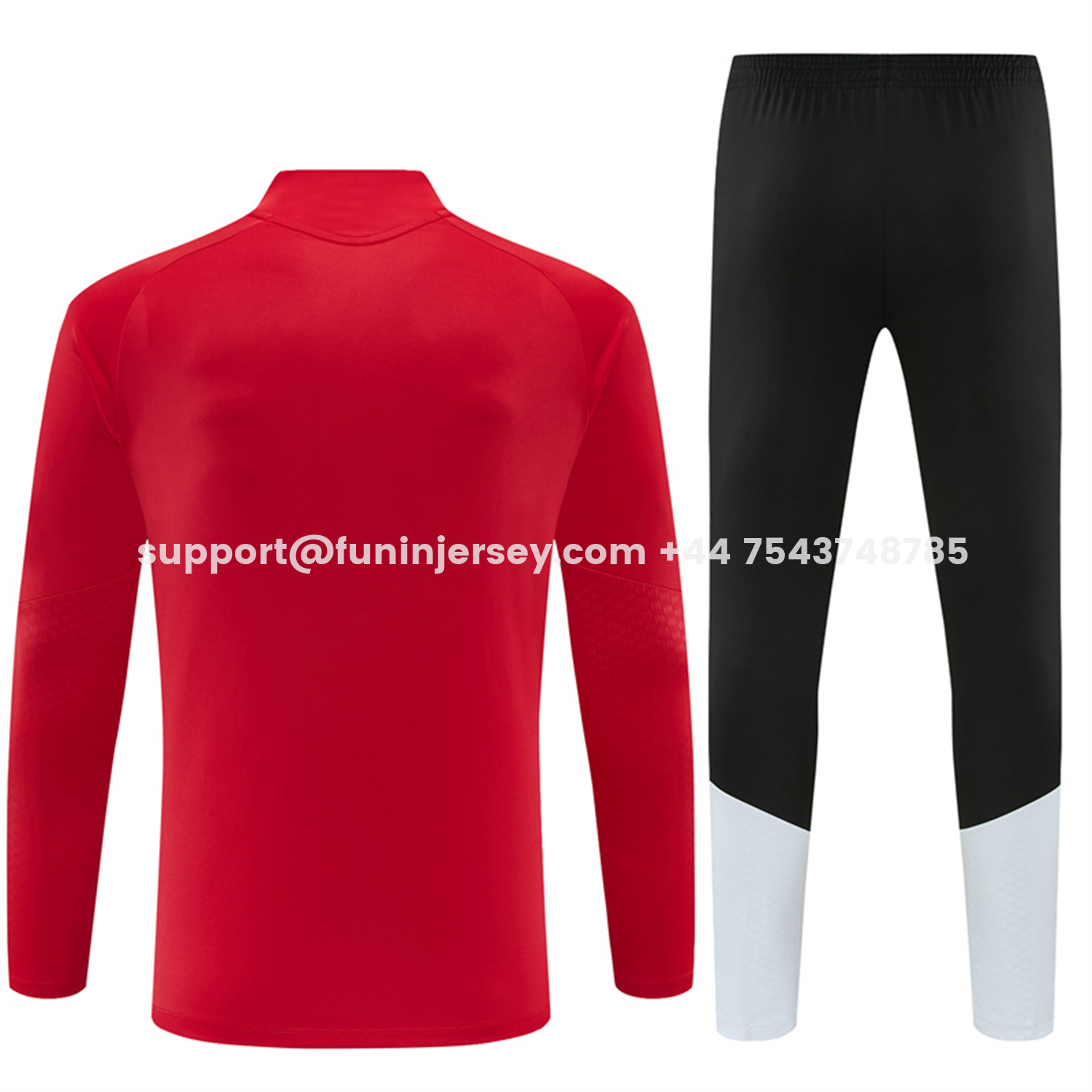 Funinjersey-Spain 2026 Long Sleeve Training Set - Red Top & Black Pants