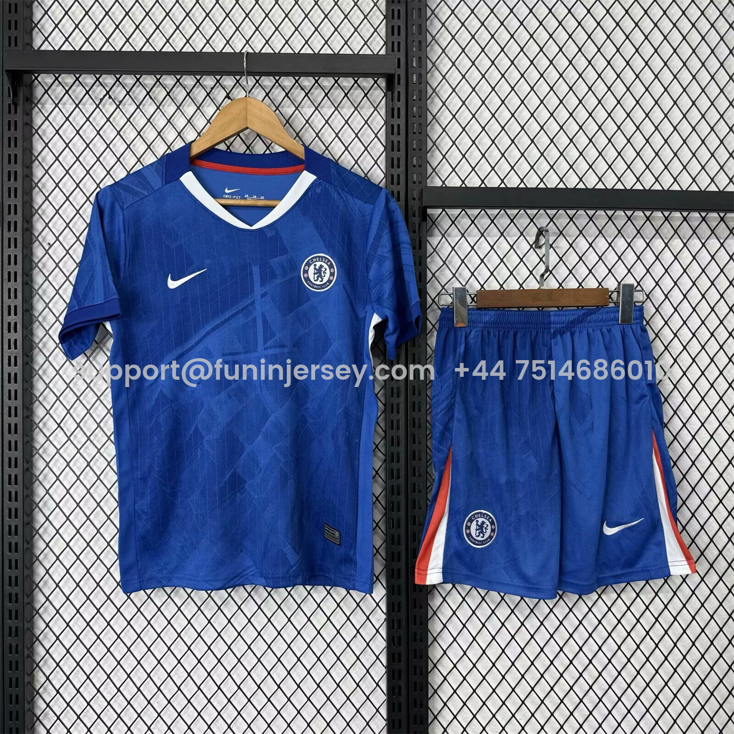 Funinjersey-C.H.E.L.S.E.A 25-26 Home Unsponsored Blue Kids Kit