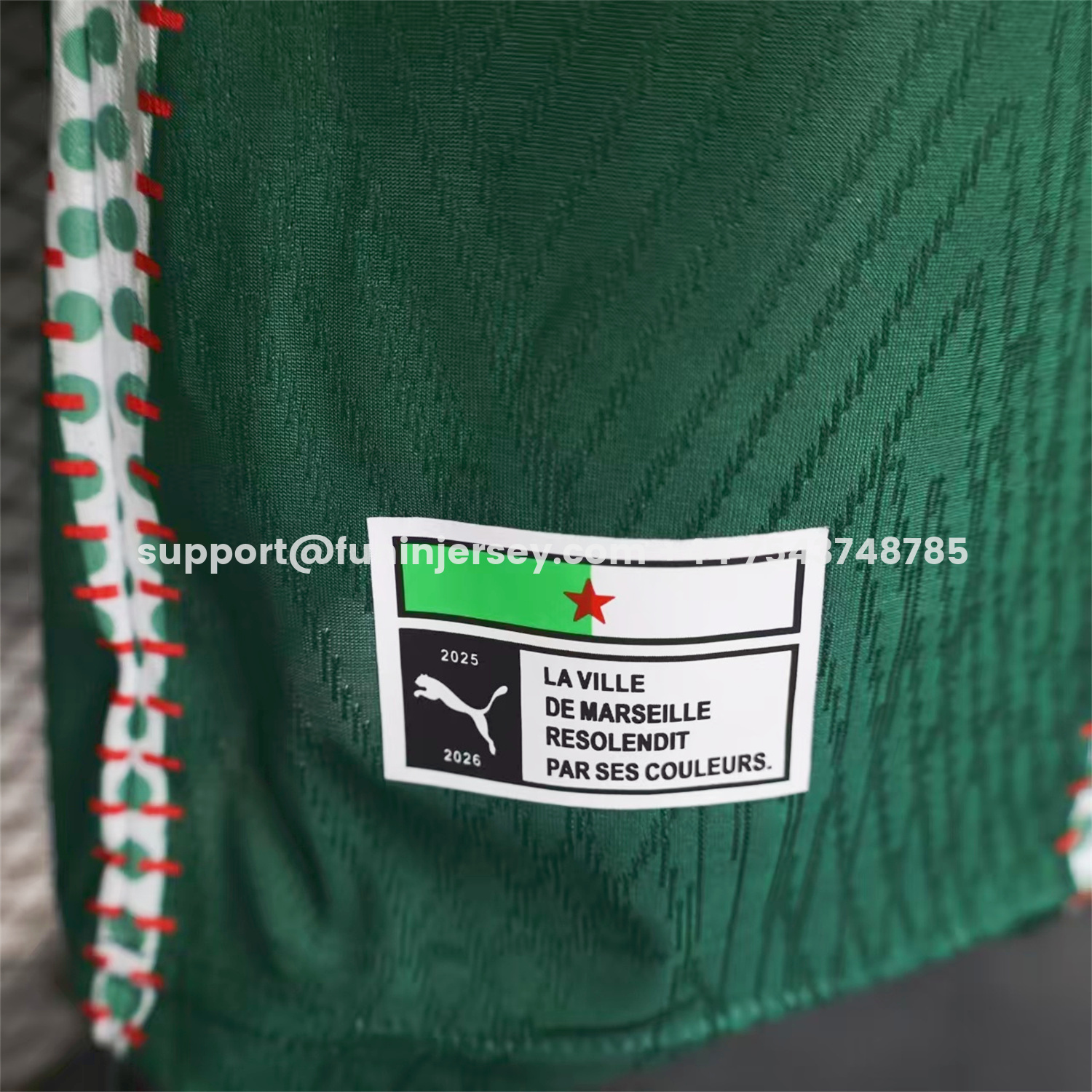 Funinjersey-Marseille 25-26 Dark Green And White Jersey -Player Version