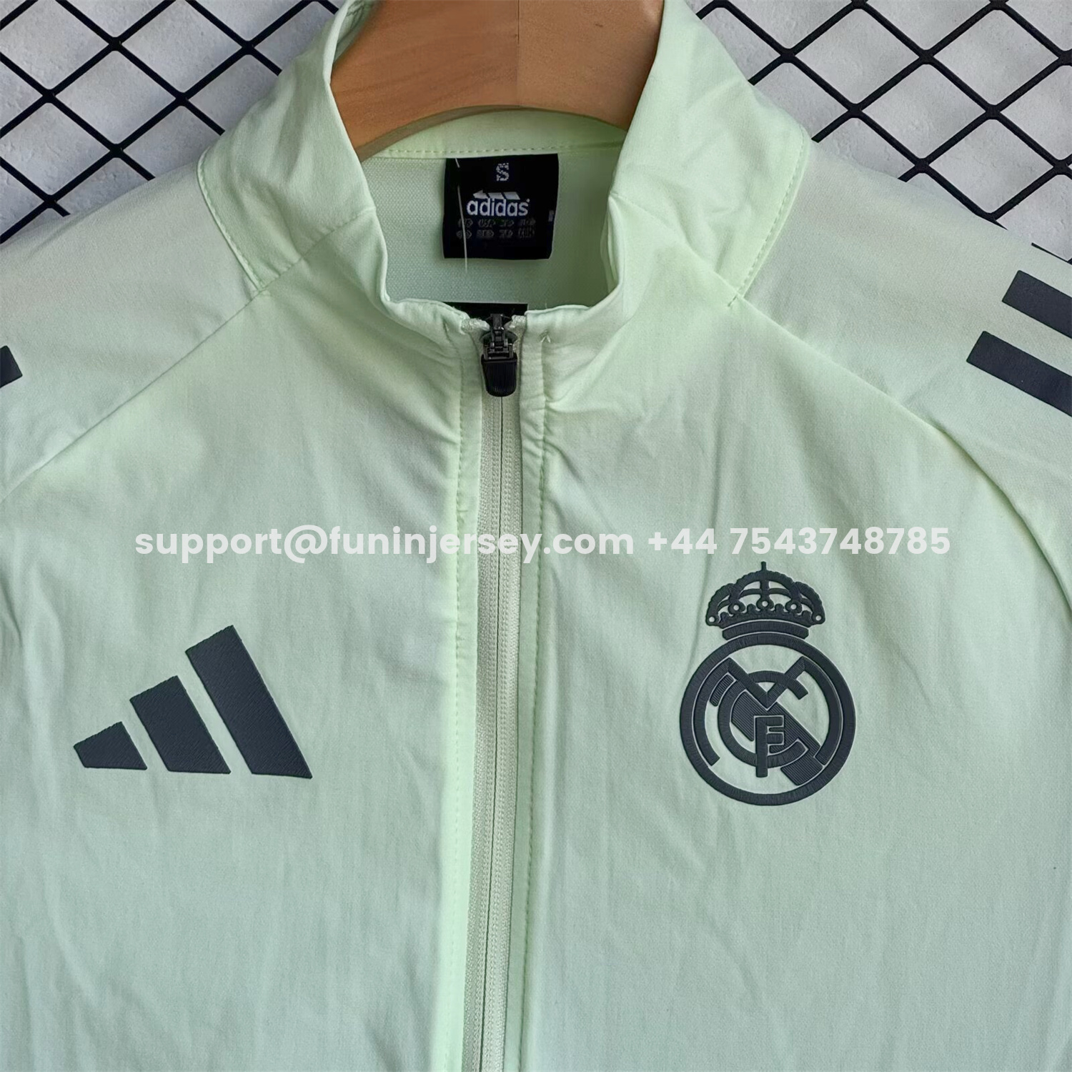 Funinjersey-Real Madrid 25-26 Windbreaker Training Set - Green Top and Black Pants