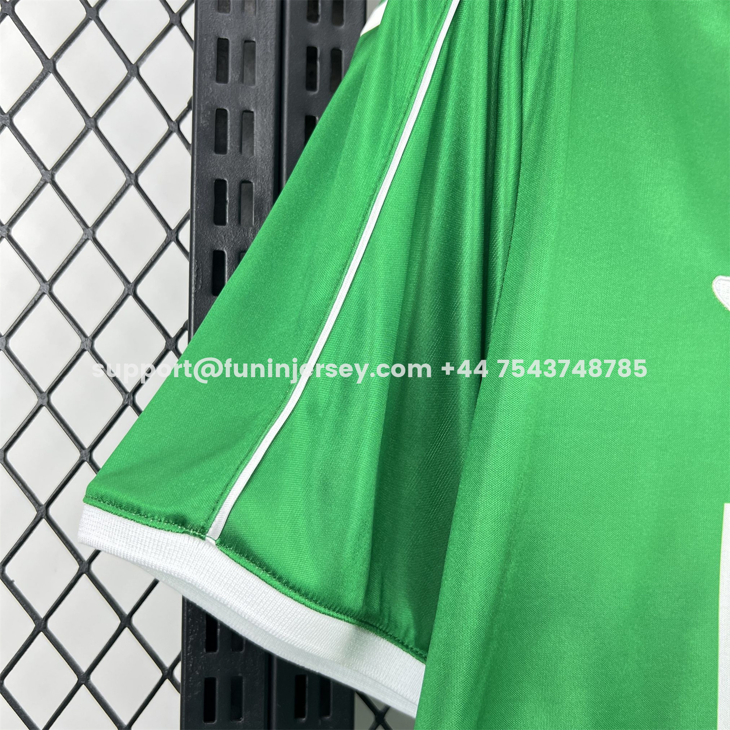 Funinjersey-Cordoba 25-26 Retro Style Green And White Half Jersey - Fans Version