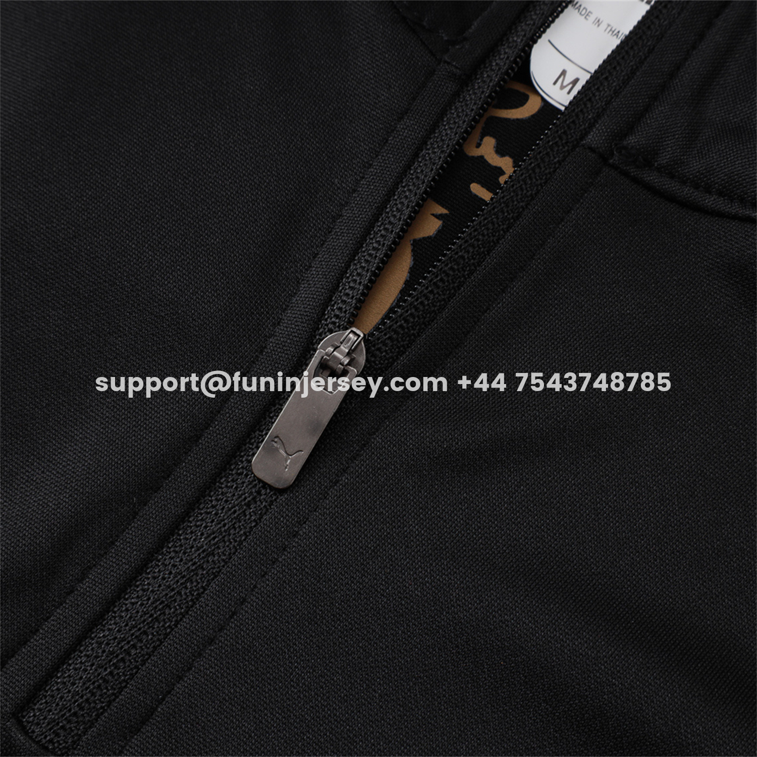 Funinjersey-Portugal 2026 Long Sleeve Training Set - Gold Lines Black Top & Pants