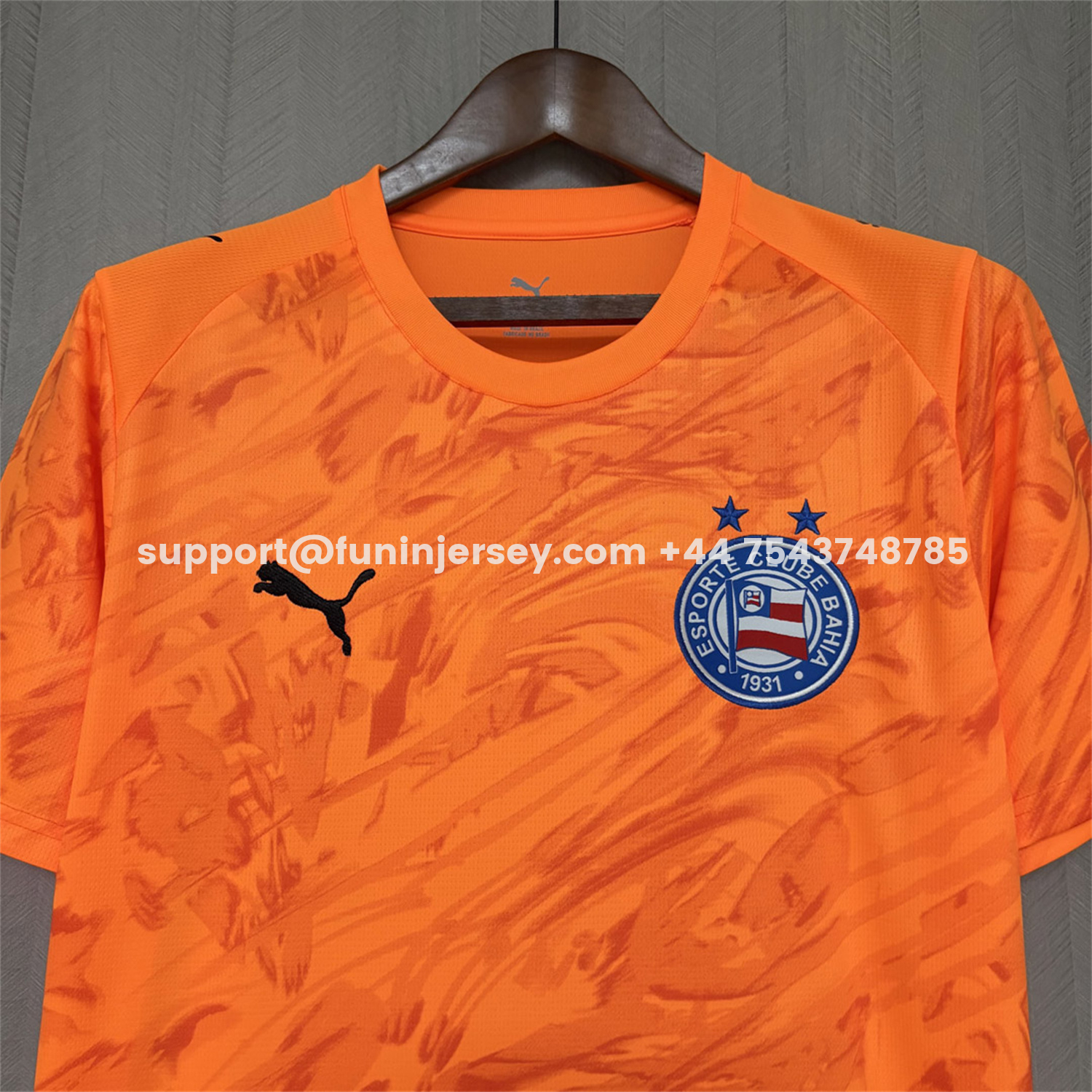 Funinjersey-Bahia 26-27 Orange Goalkeeper Jersey - Fans Version
