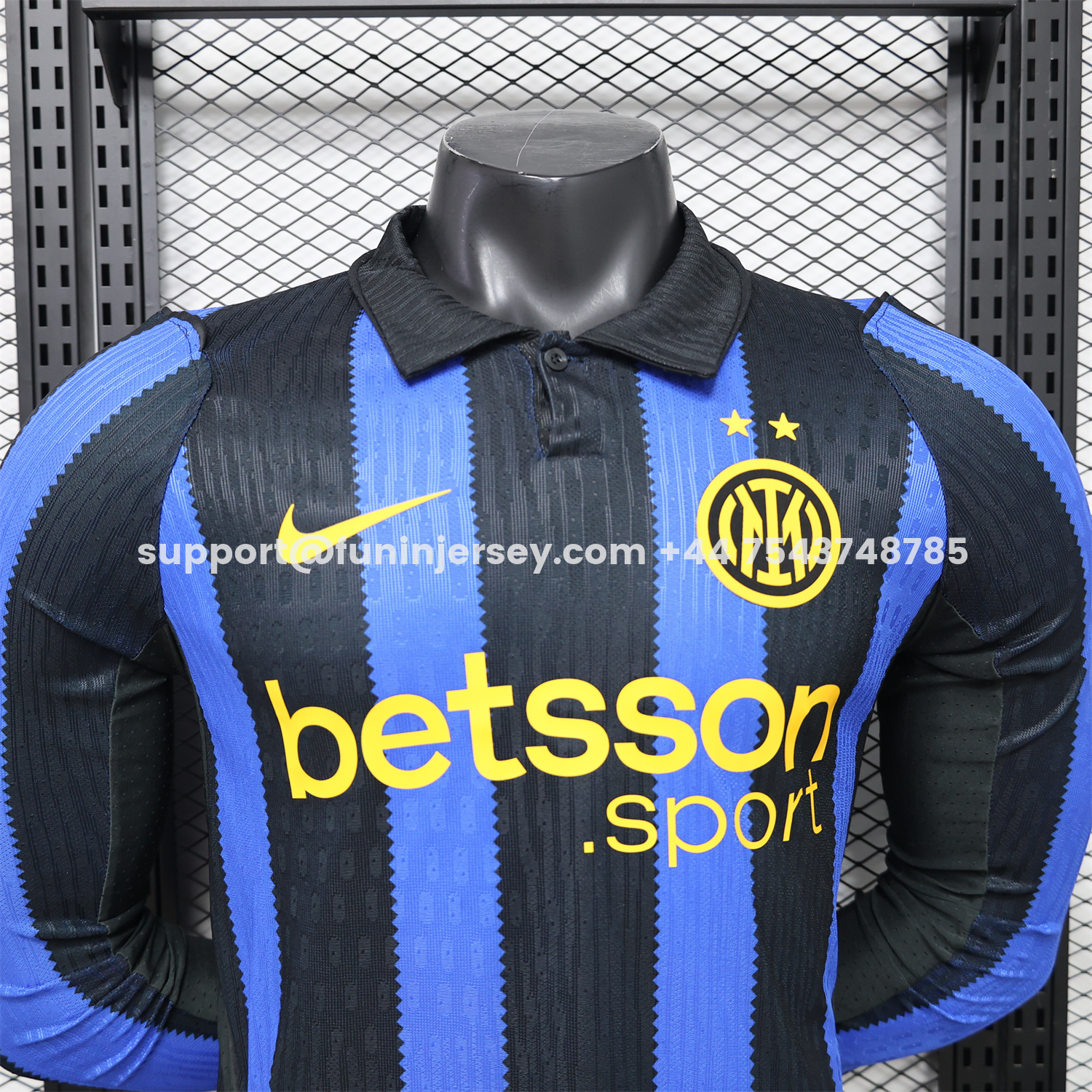 Funinjersey-Inter Milan 26-27 Home Long Sleeves Jersey - Player Version