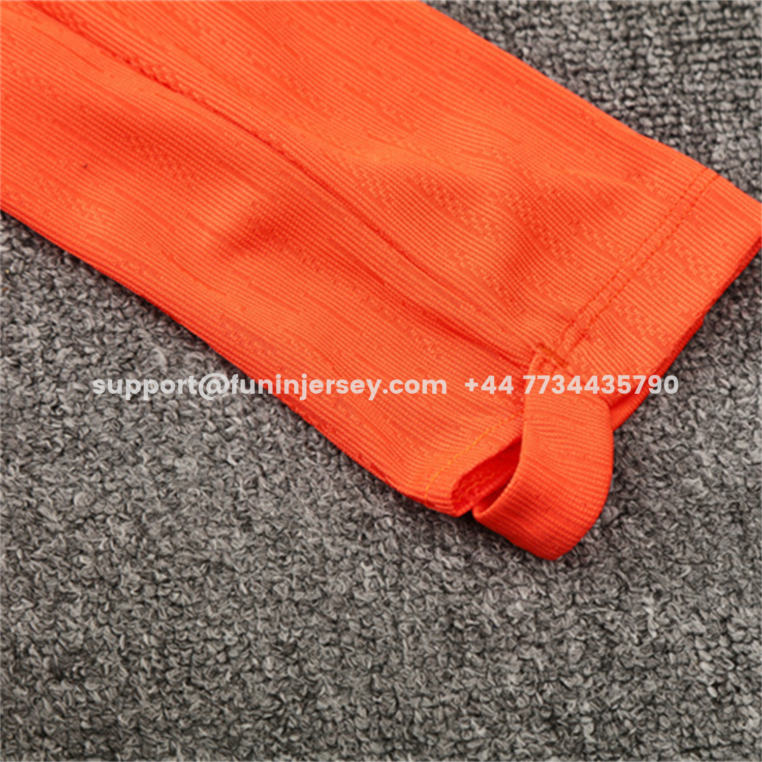 Funinjersey-Barcelona 25-26 Kids Long Sleeve Training Set - Orange Top Royal Blue Sponsor & Royal Blue Pants