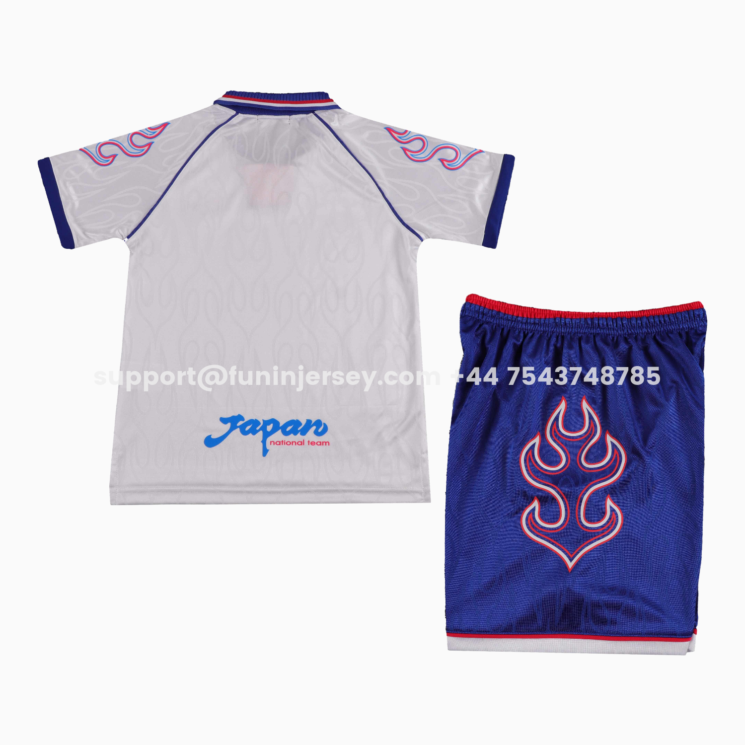 Funinjersey-Retro Japan 1998 Away White Kids Kit