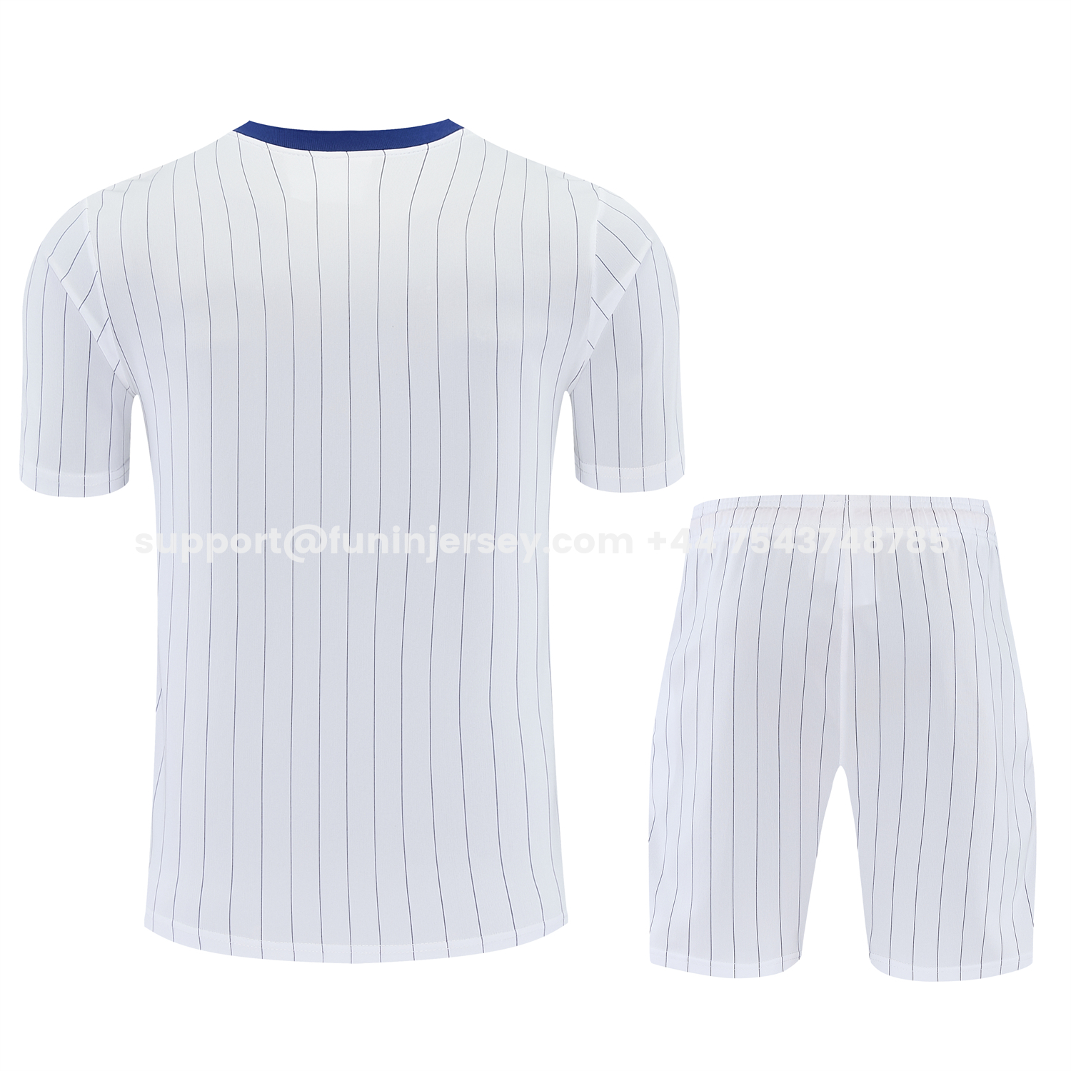 Funinjersey-Roma 25-26 Retro Style Short-Sleeve Training Set - White Top & White Pants