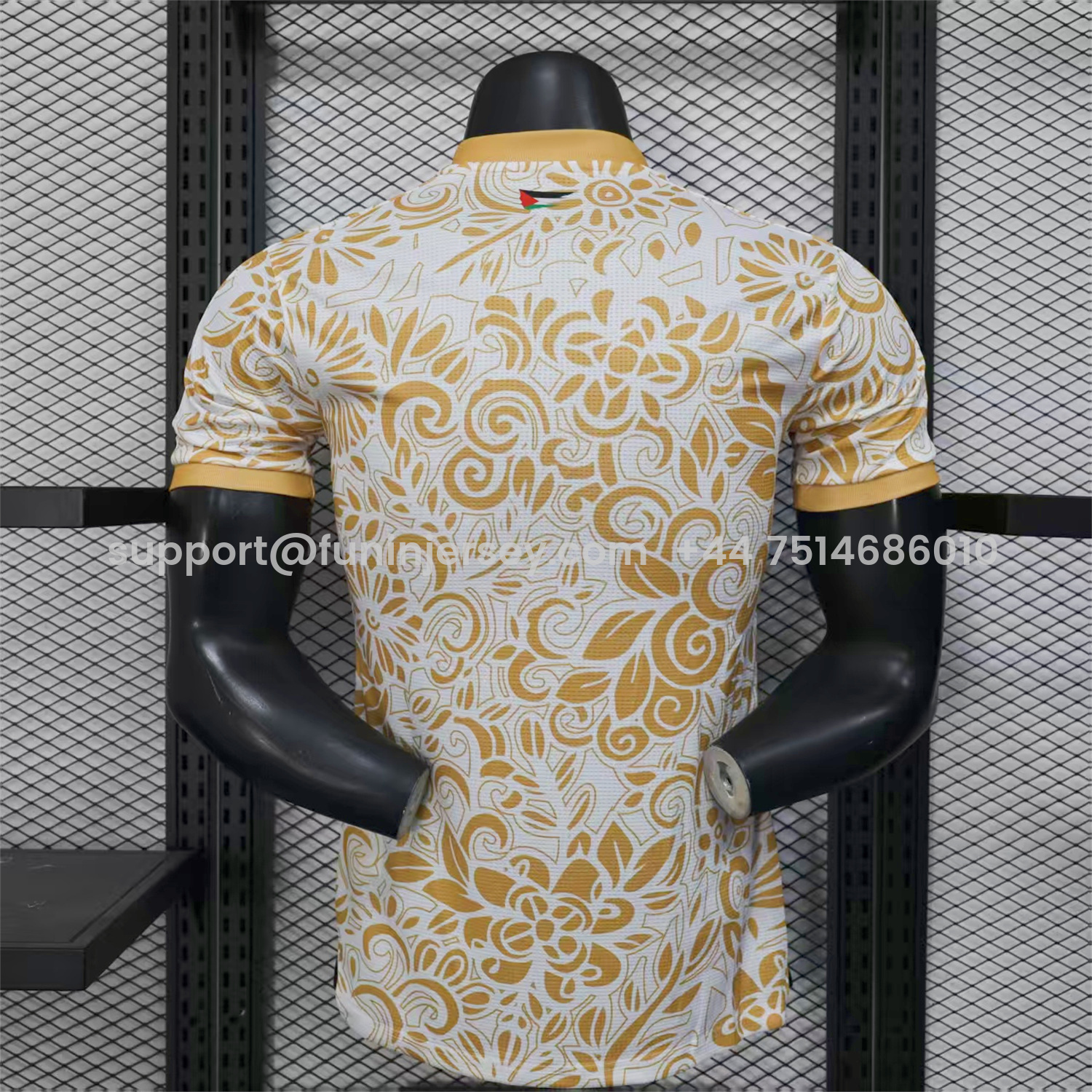 Funinjersey-Club Deportivo Palestino Palestine 25-26 Yellow Flowers White Jersey - Player Version