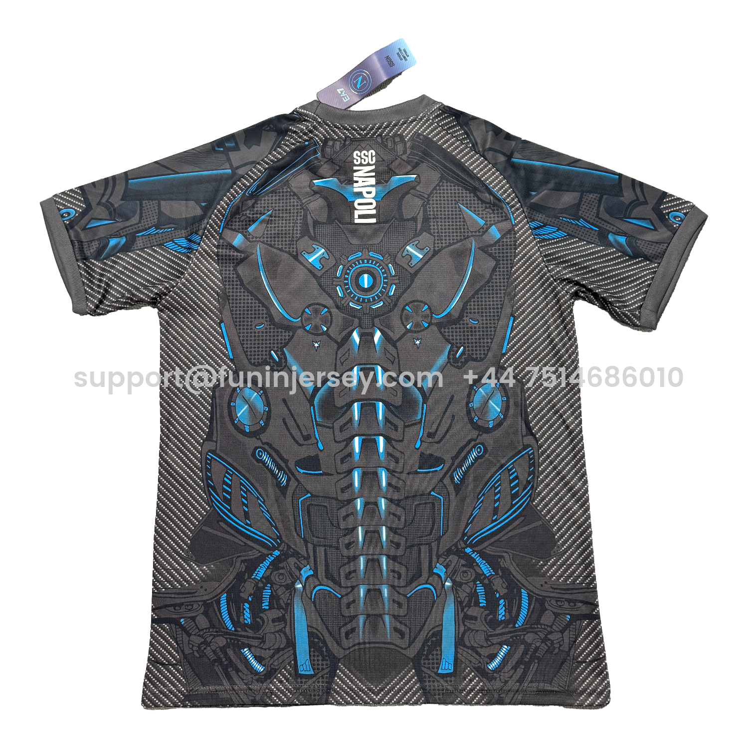 Funinjersey-Napoli 25-26 Black Mecha Training Jersey - Fans Version