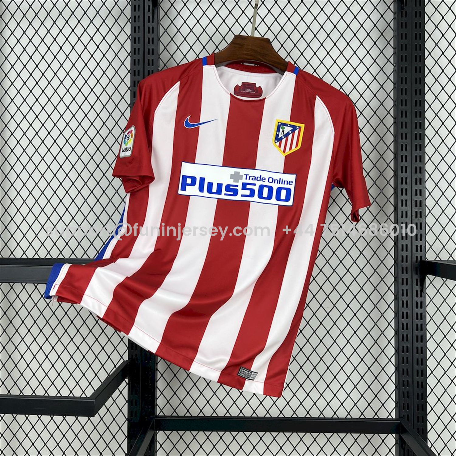Funinjersey-Retro Atletico Madrid 2016-17 Home Jersey