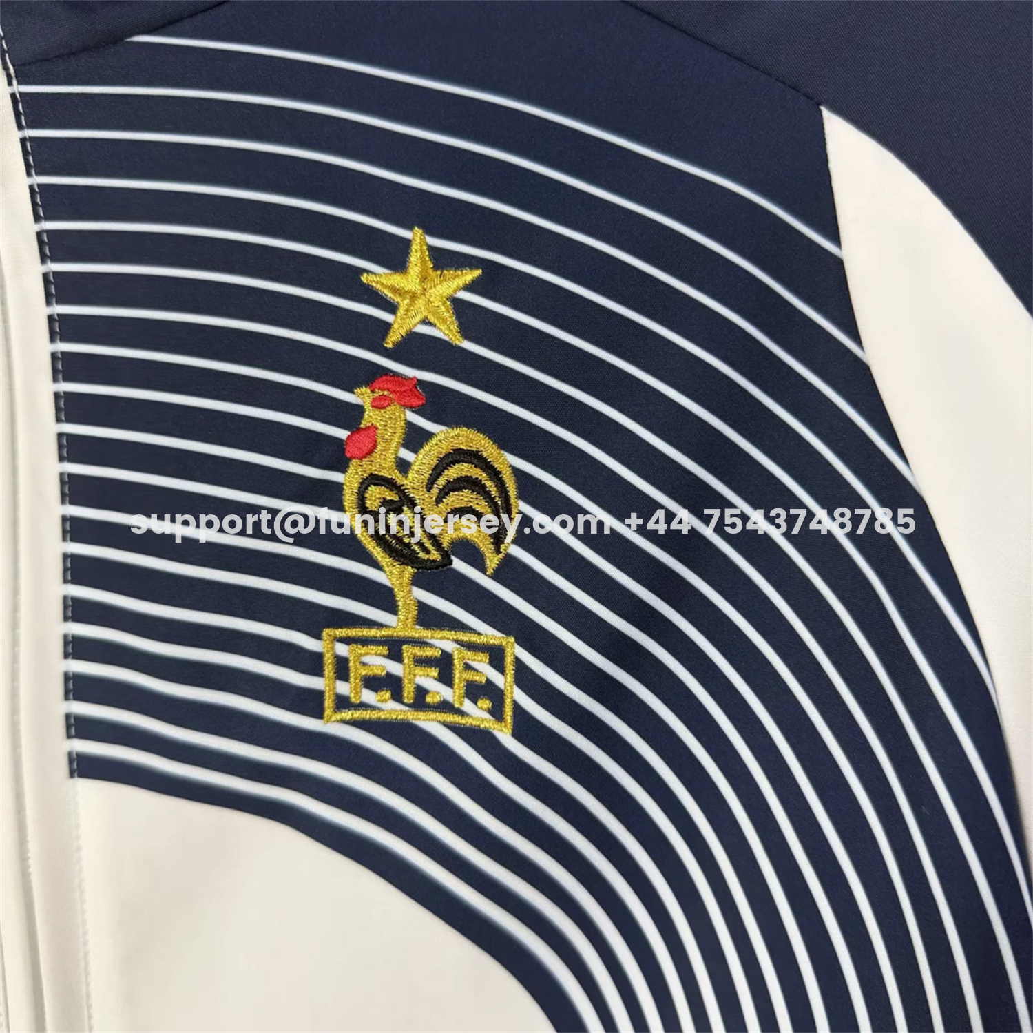 Funinjersey-France 2026 Windbreaker Jacket - Black With White