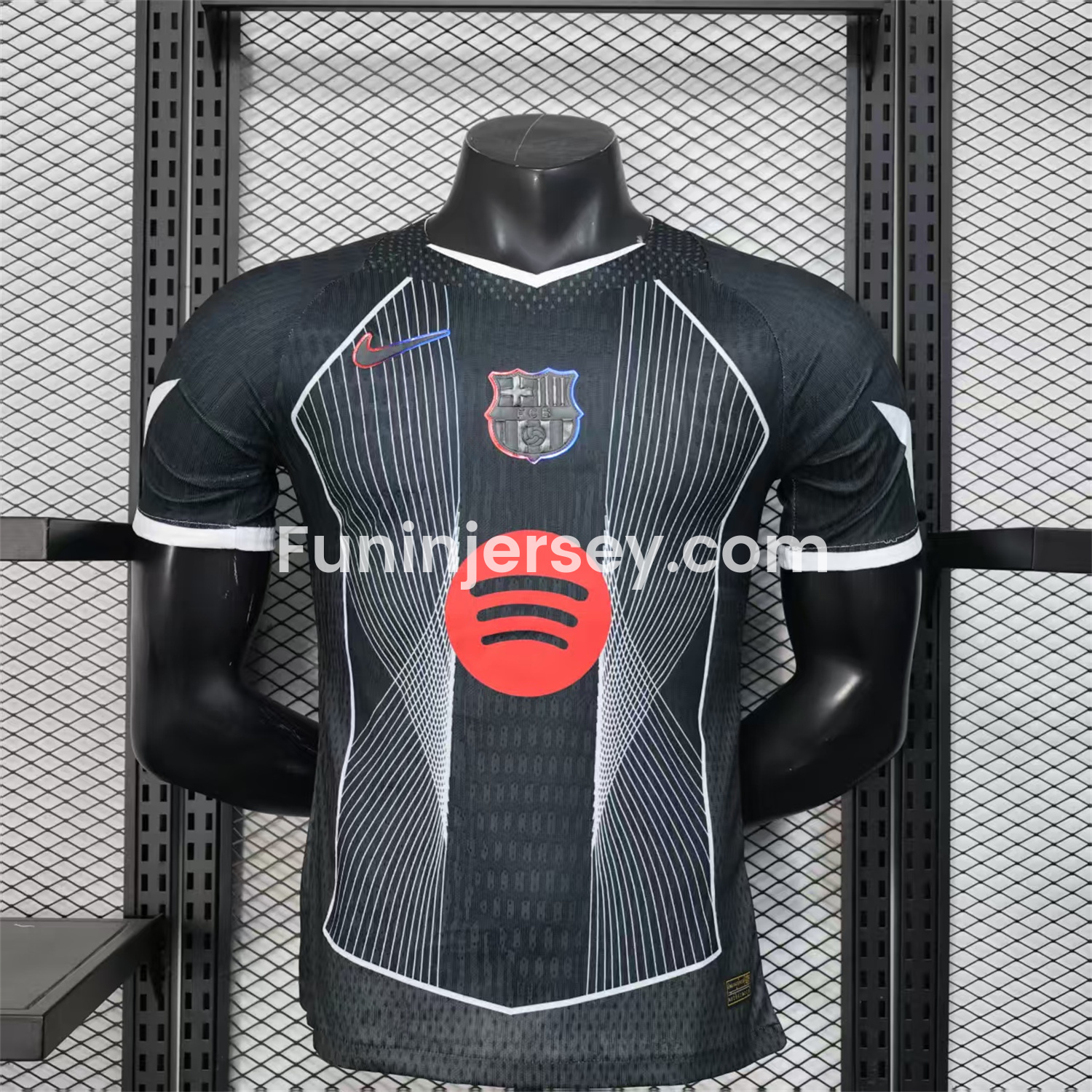 Funinjersey-Barcelona 25-26 Black Big LOGO Special Jersey - Player Version