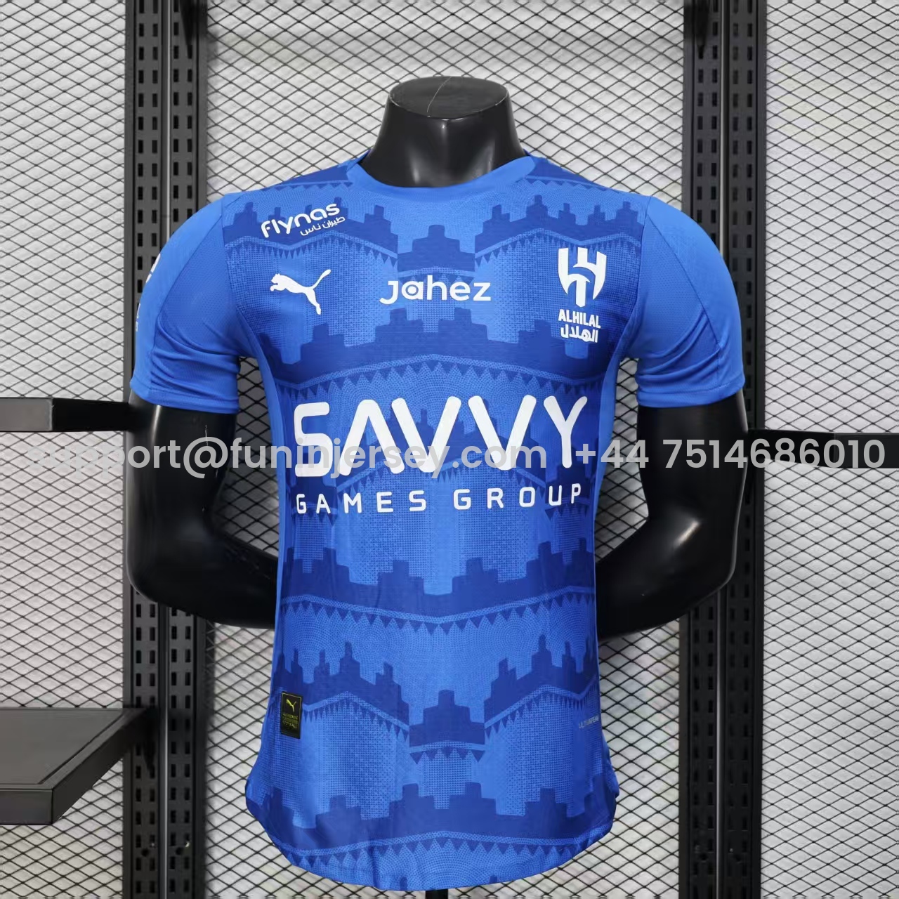 Funinjersey-Al Hilal Riyadh Crescent 25-26 Home Blue Jersey - Player Version