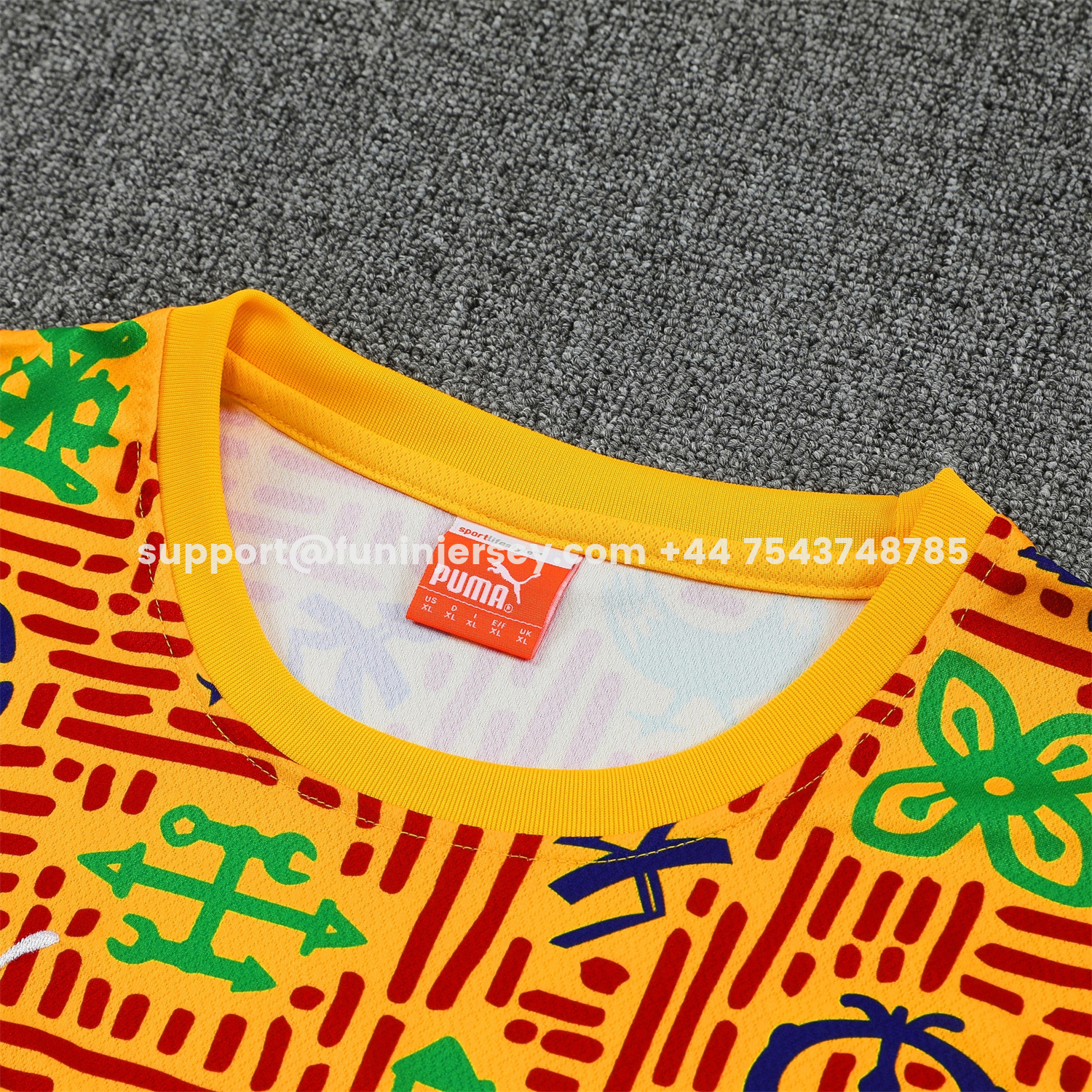 Funinjersey-Ghana 2026 Vest Training Set - Yellow Vest and Shorts
