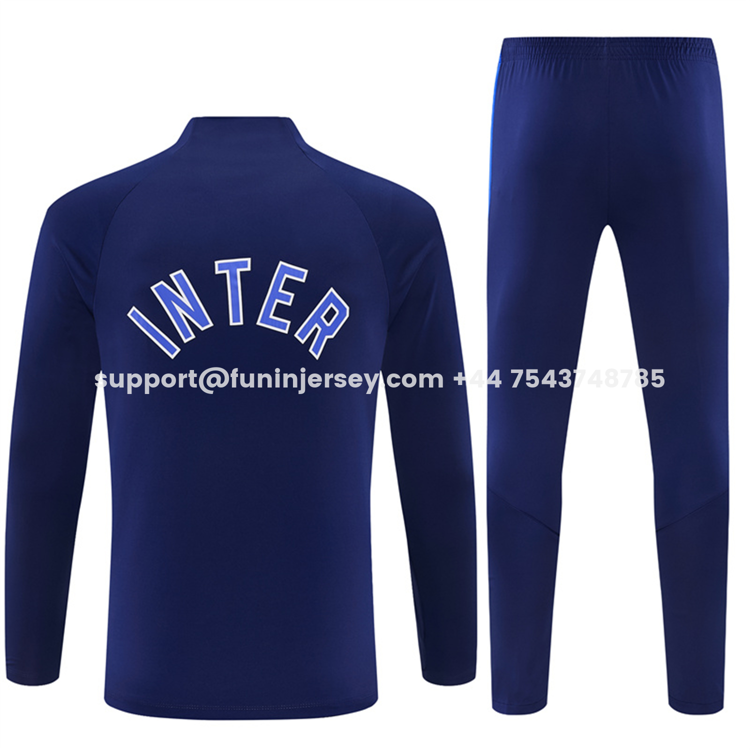 Funinjersey-Inter Milan 26-27 Long Sleeve Training Set - Royal Blue Top & Royal Blue Pants