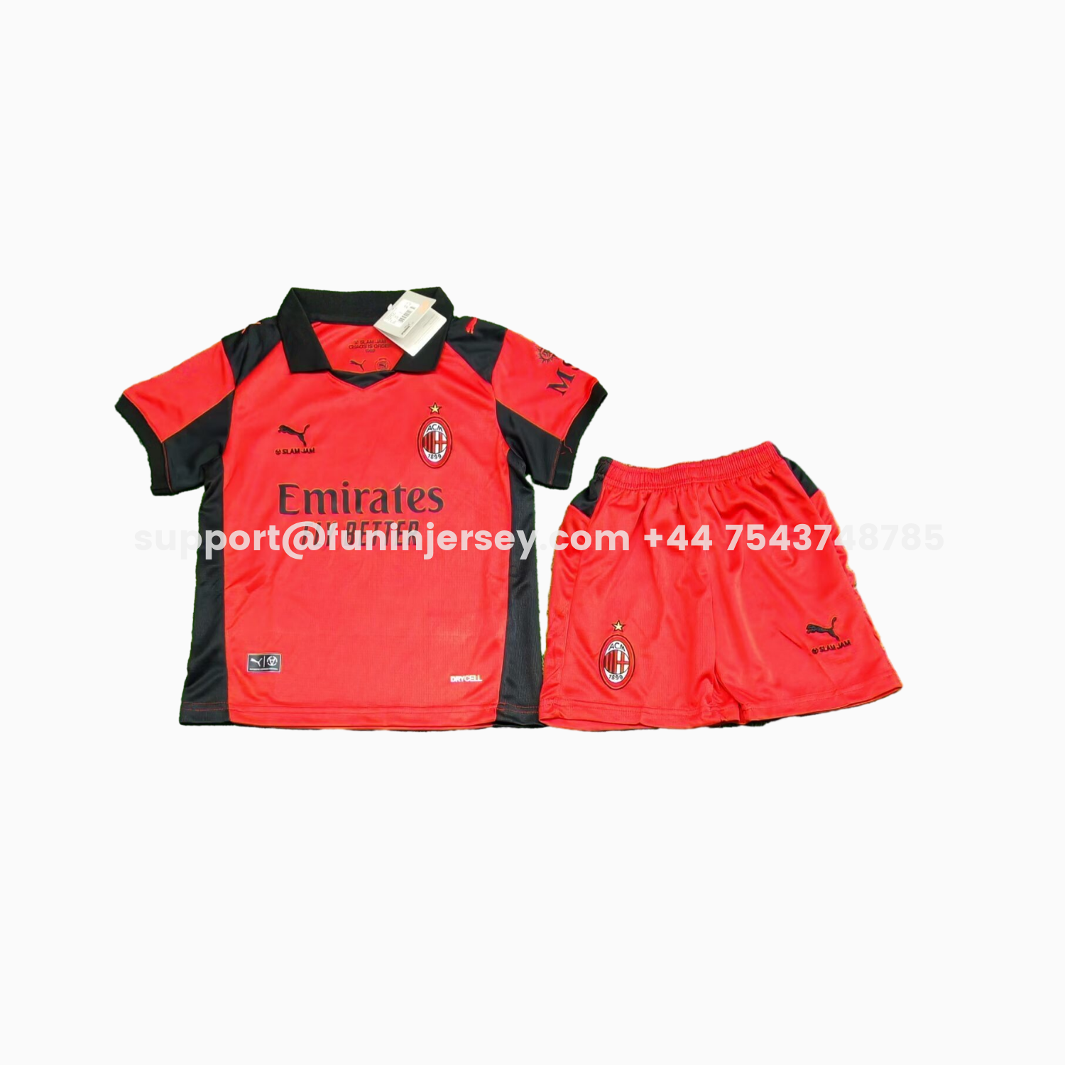 Funinjersey-AC Milan 25-26 Fourth Red Kids Kit