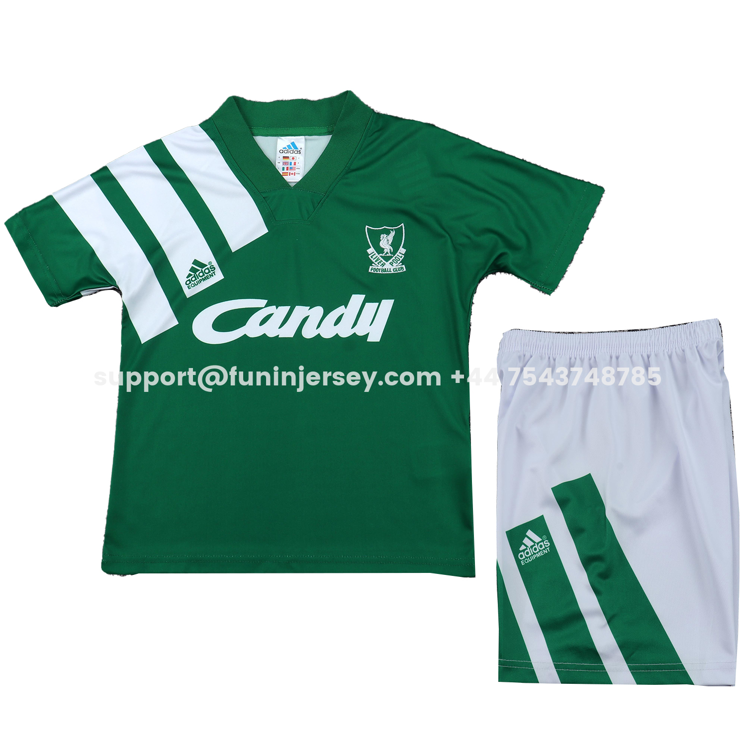 Funinjersey-Retro Liver.pool 1991-92 Away Kids Kit