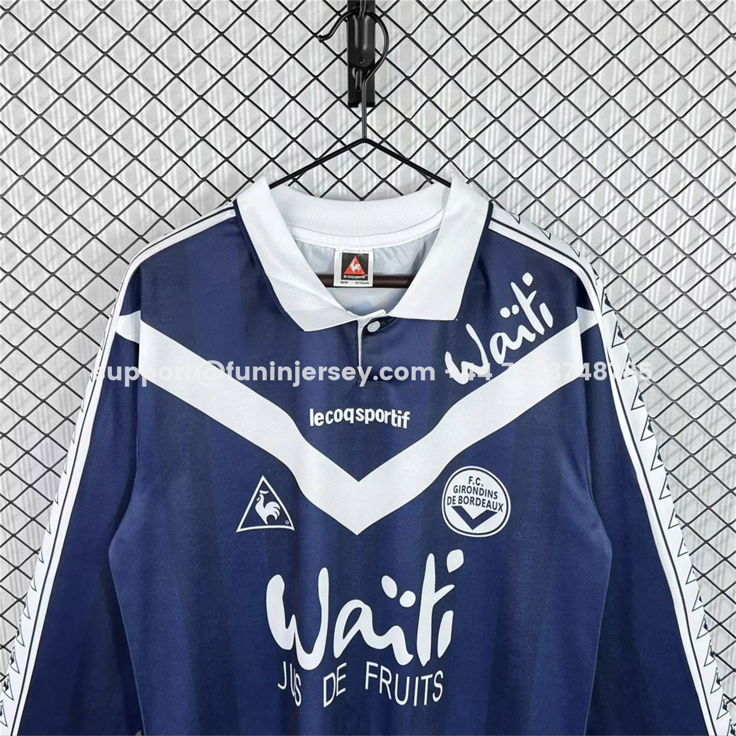 Funinjersey-Retro Bordeaux 1996-97 Home Long Sleeves Jersey