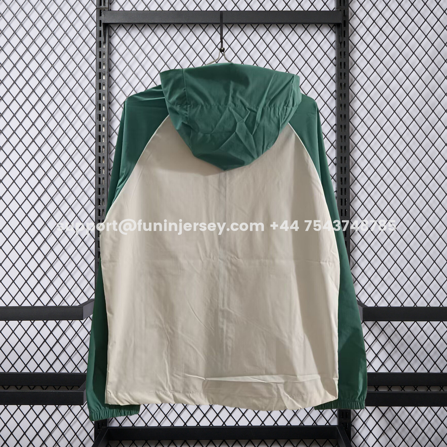 Funinjersey-Palmeiras 25-26 Training Windbreaker Jacket - Grey With Green