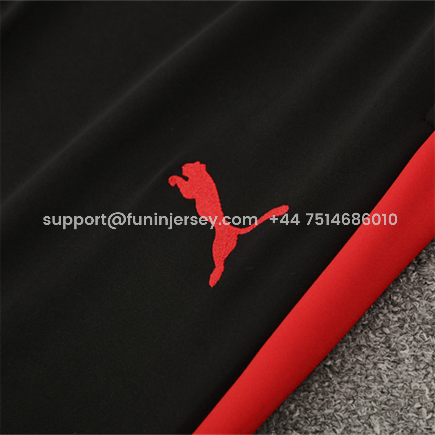 Funinjersey-Portugal 25-26 Kids Long Sleeve Training Set - Red Top & Black Pants