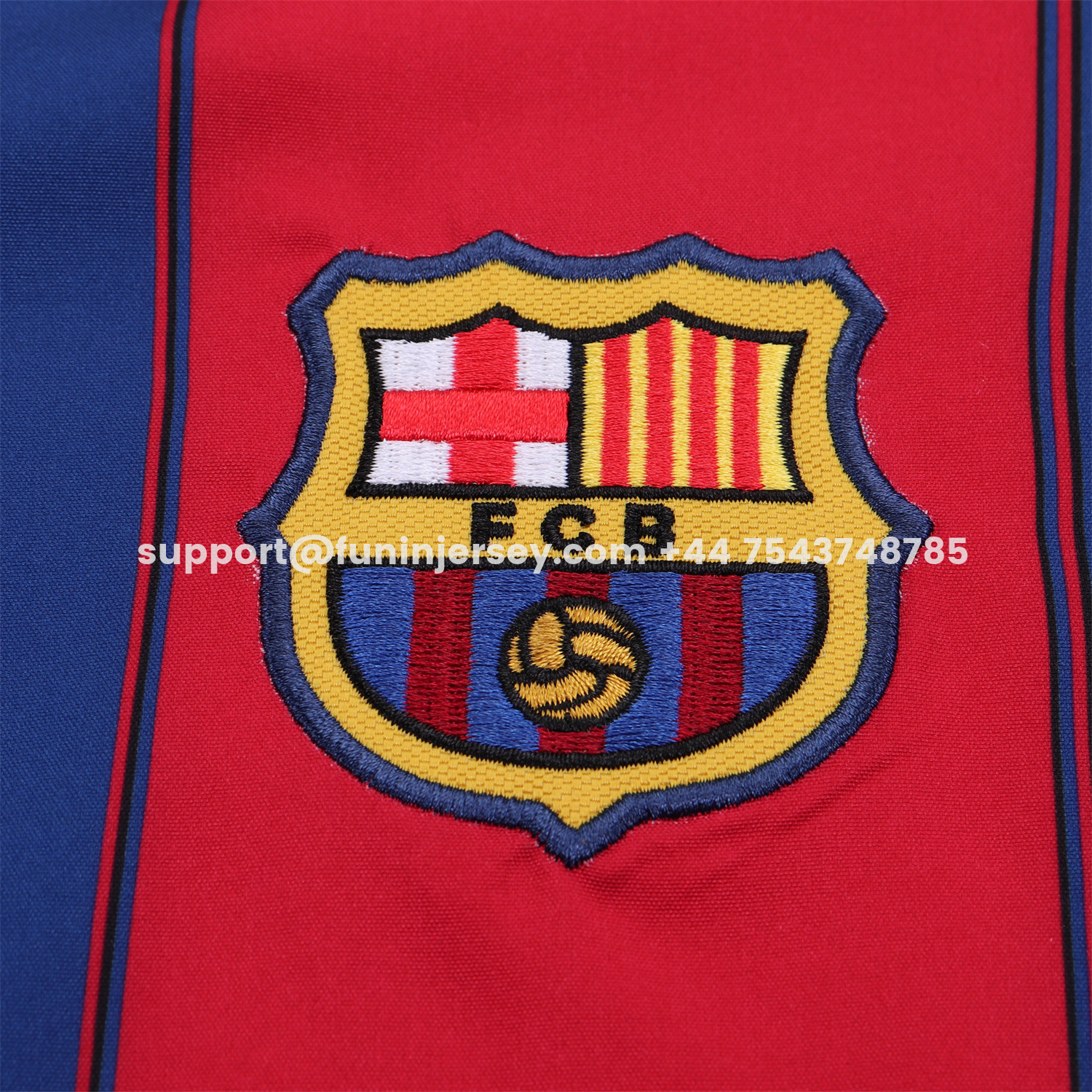 Funinjersey-Retro Barcelona 2003-04 Home Kids Kit