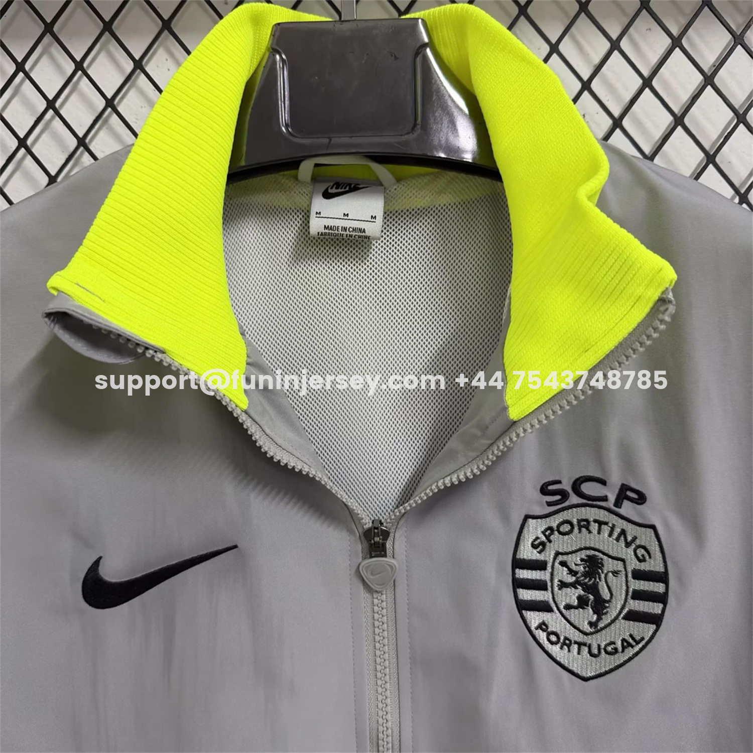 Funinjersey-Sporting CP 25-26 Windbreaker Jacket - Grey