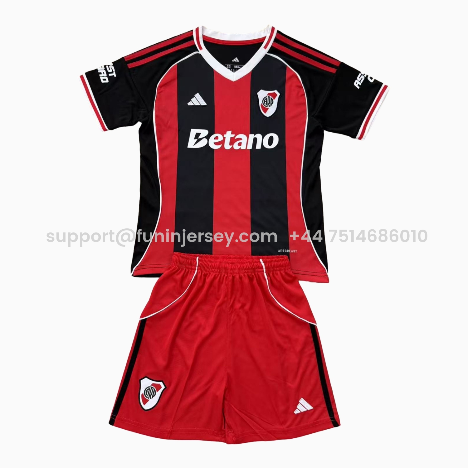 Funinjersey-River Plate 25-26 Away Men's Adult Jersey Set - Fans Version