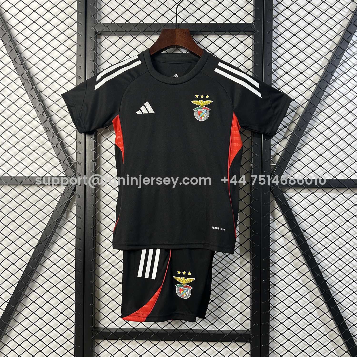 Funinjersey-Benfica 25-26 Black Training Kids Kit