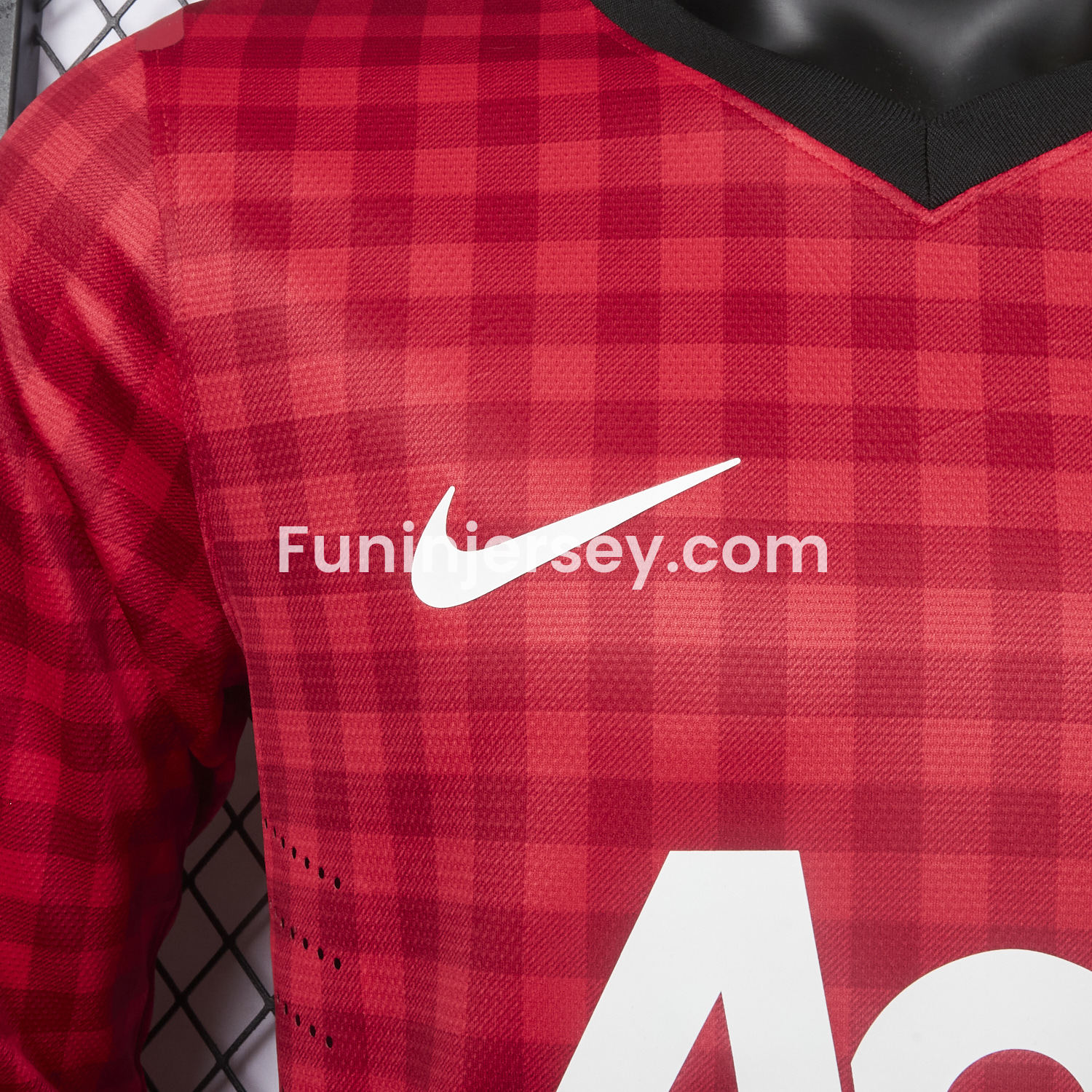 Funinjersey-Retro Manchester United 2012-13 Home Long Sleeve Jersey - Player Version